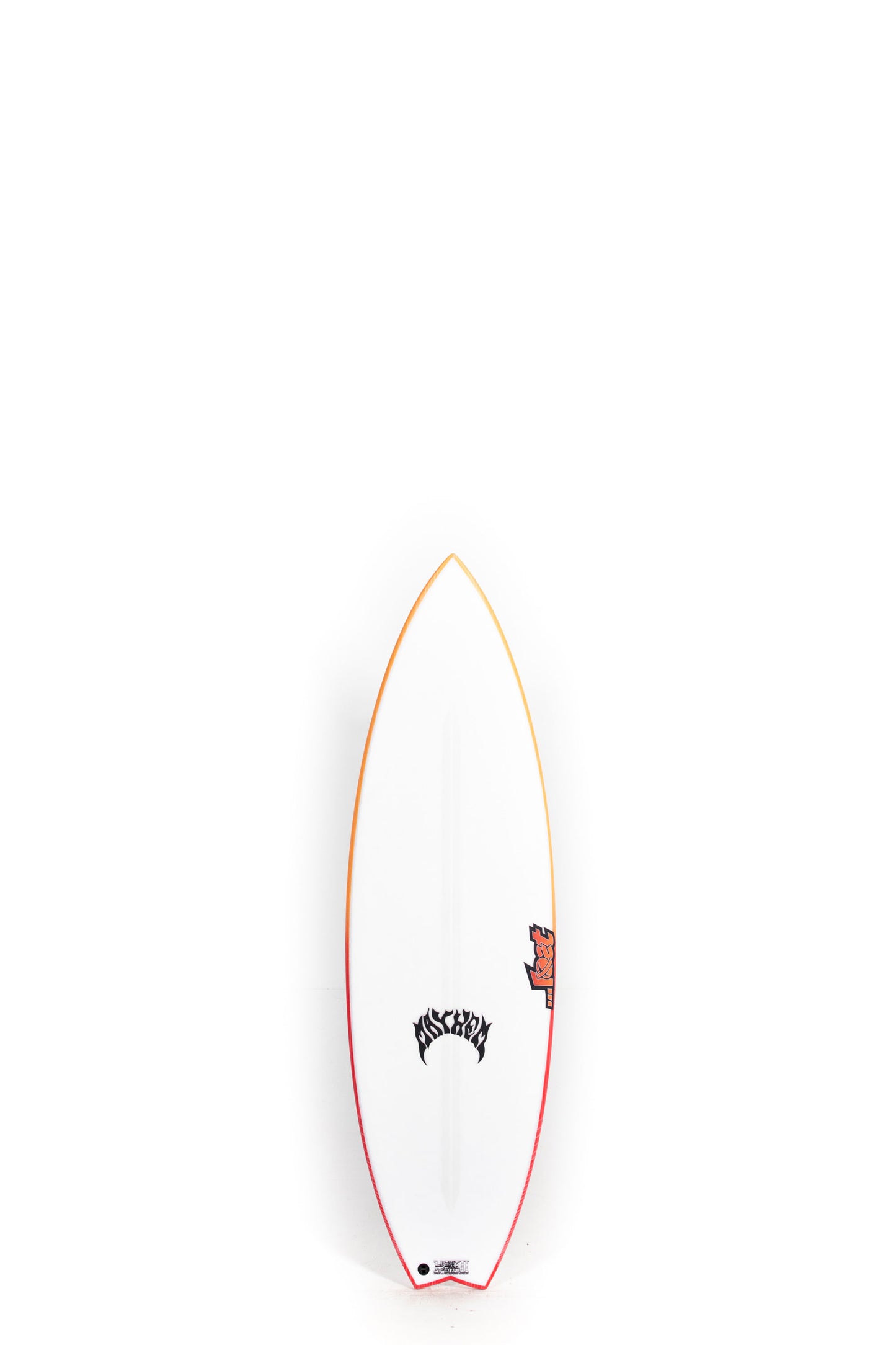 White Lost Surfboard with orange to red rail Sub Driver 3.0 size 5'3" at Pukas Surf Shop