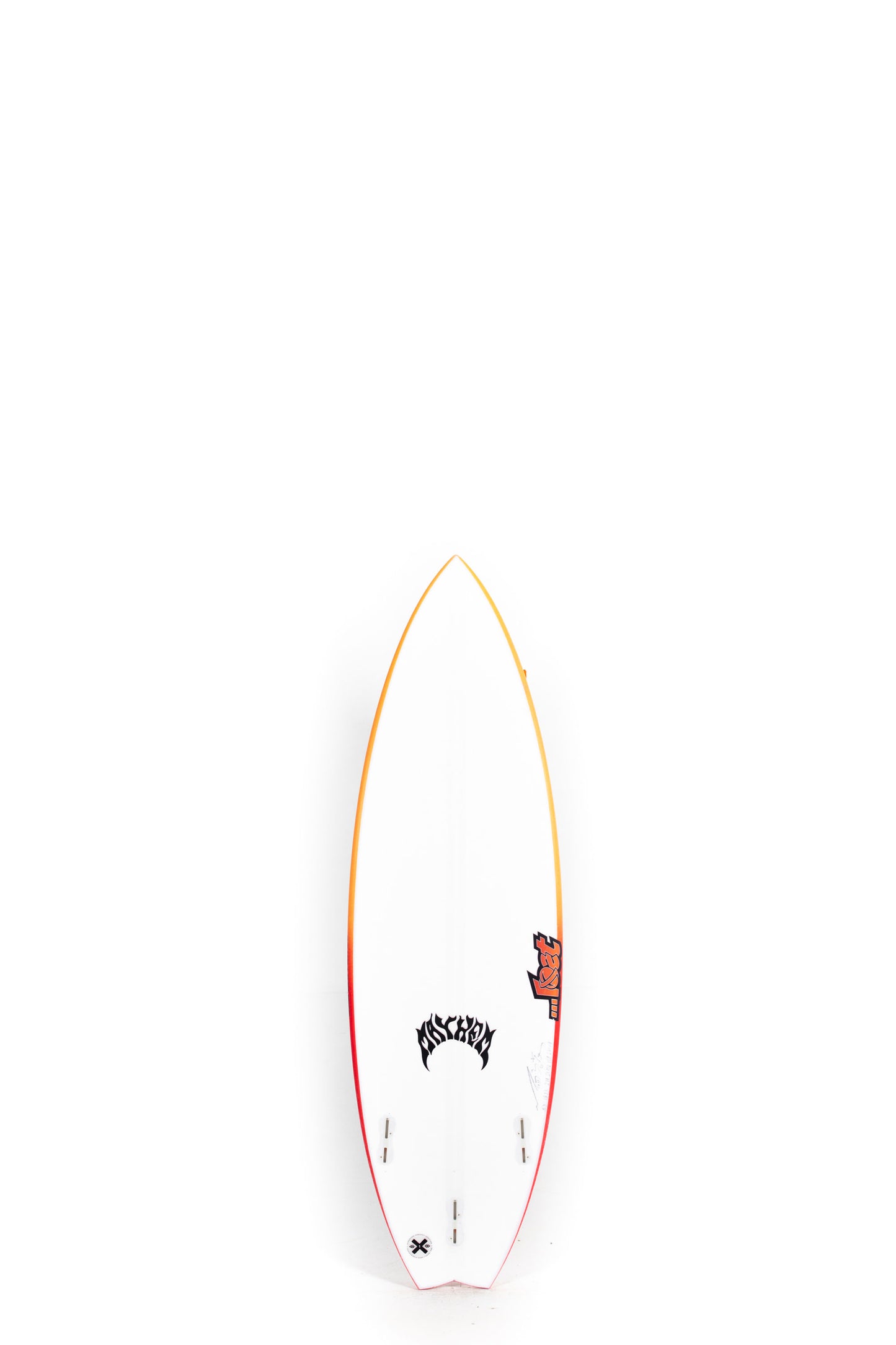 White Lost Surfboard with orange to red rail Sub Driver 3.0 size 5'3" at Pukas Surf Shop - 2
