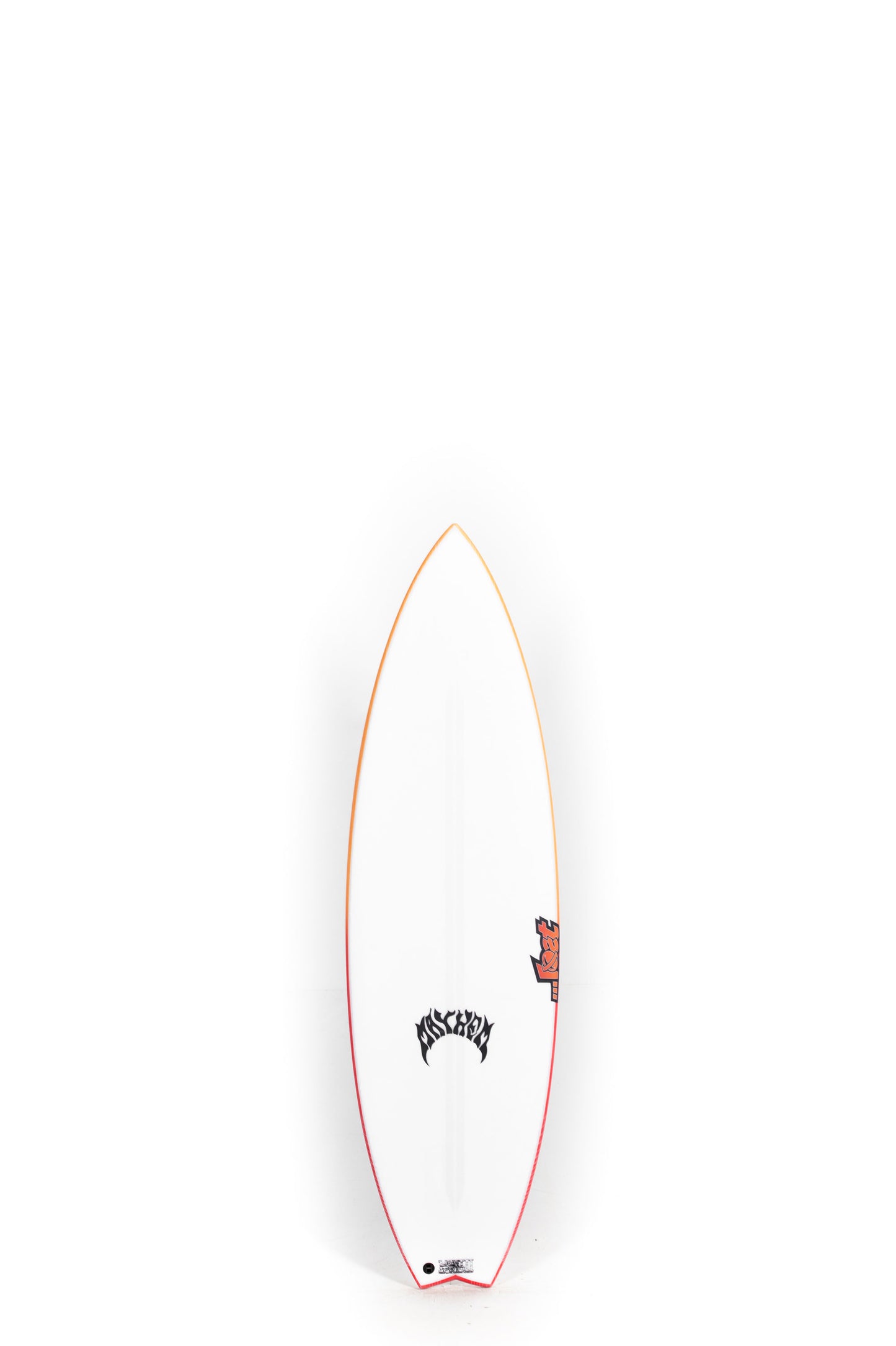 White Lost Surfboard with orange to red rail Sub Driver 3.0 size 5'5" at Pukas Surf Shop