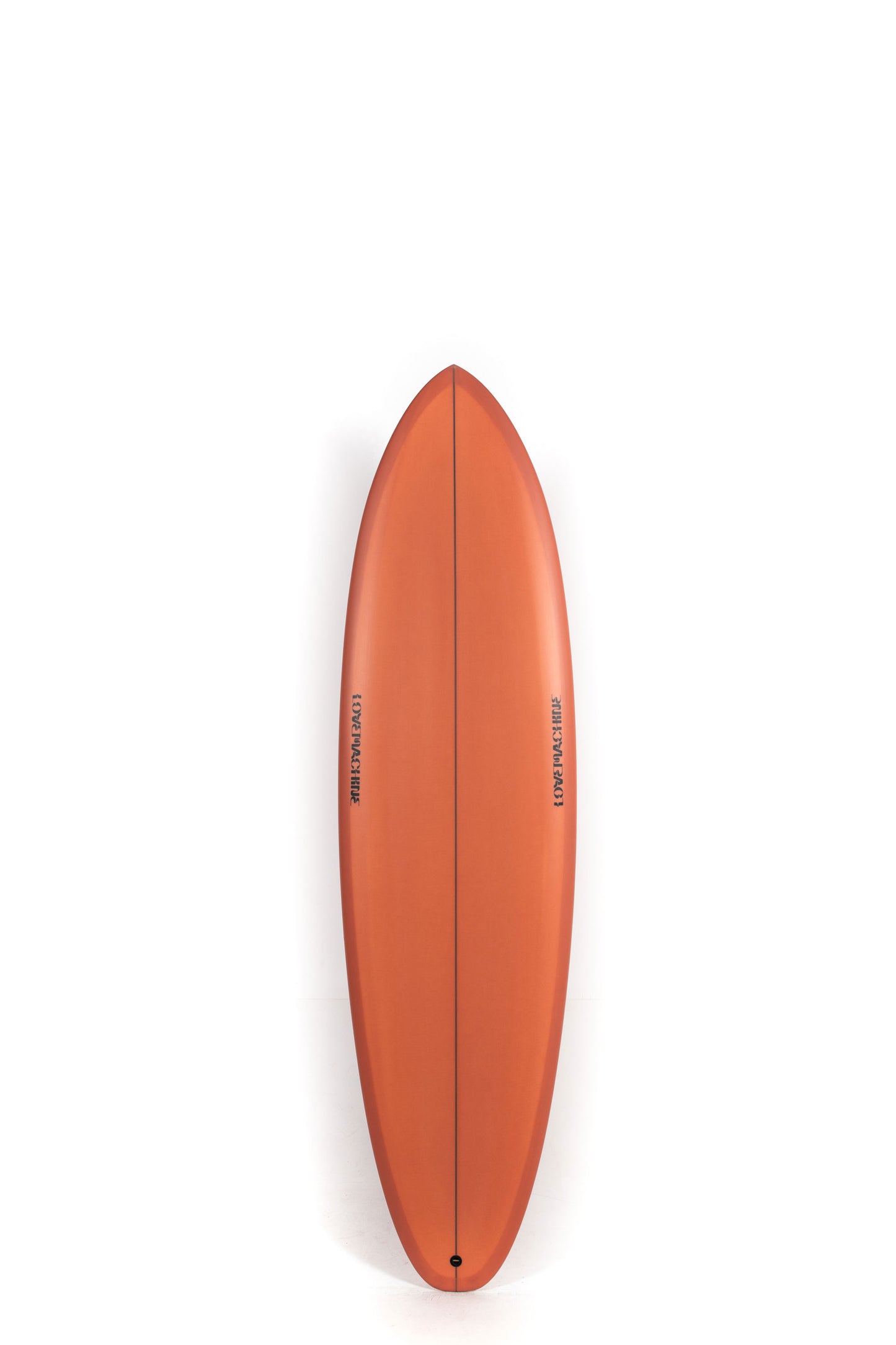 Red Lovemachine Surfboard FM size 6'9" on a white background by Pukas Surf Shop