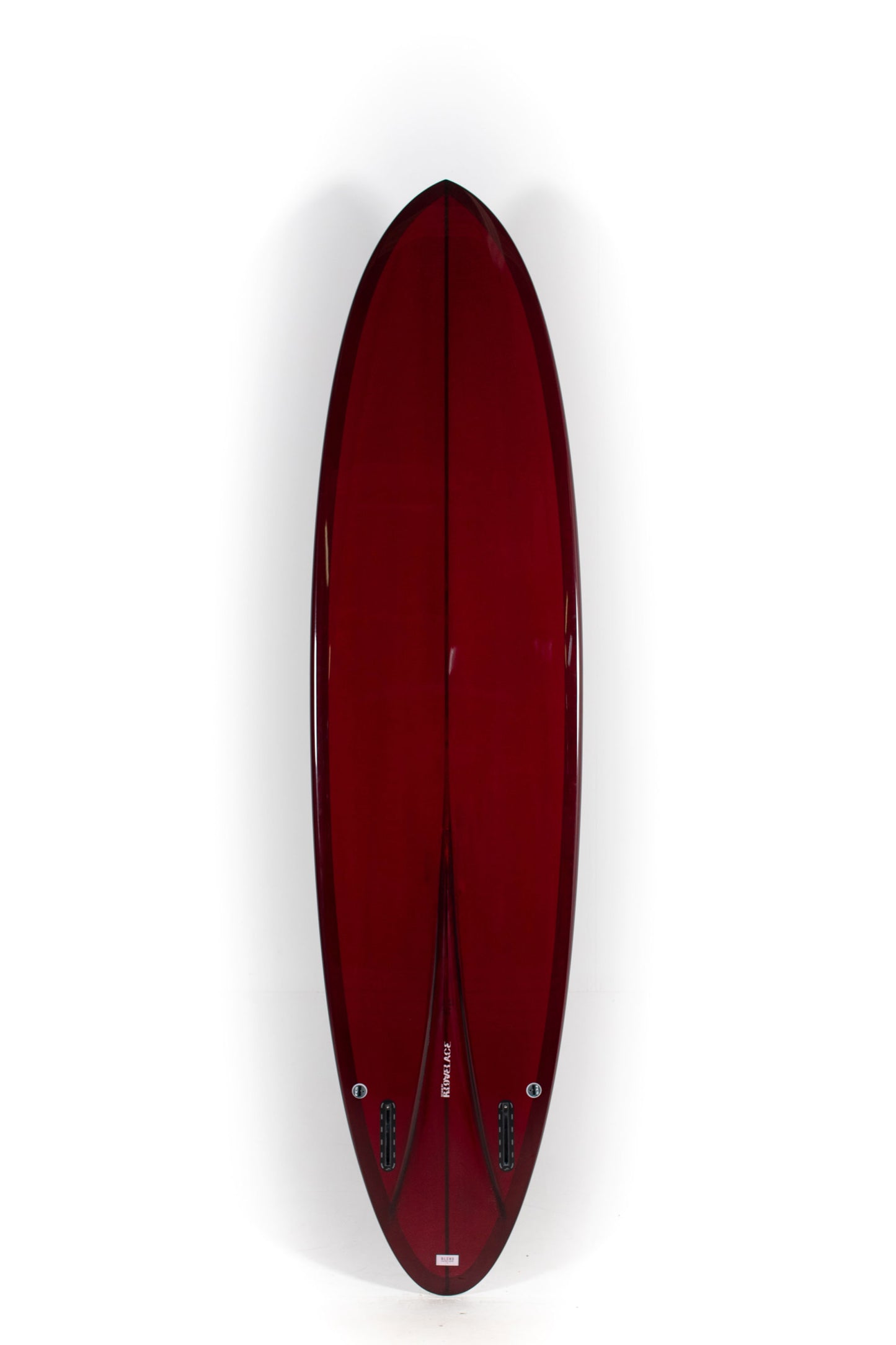 Red Lovemachine FM Surfboard with yellow logos size 7'8" at Pukas Surf Shop-2