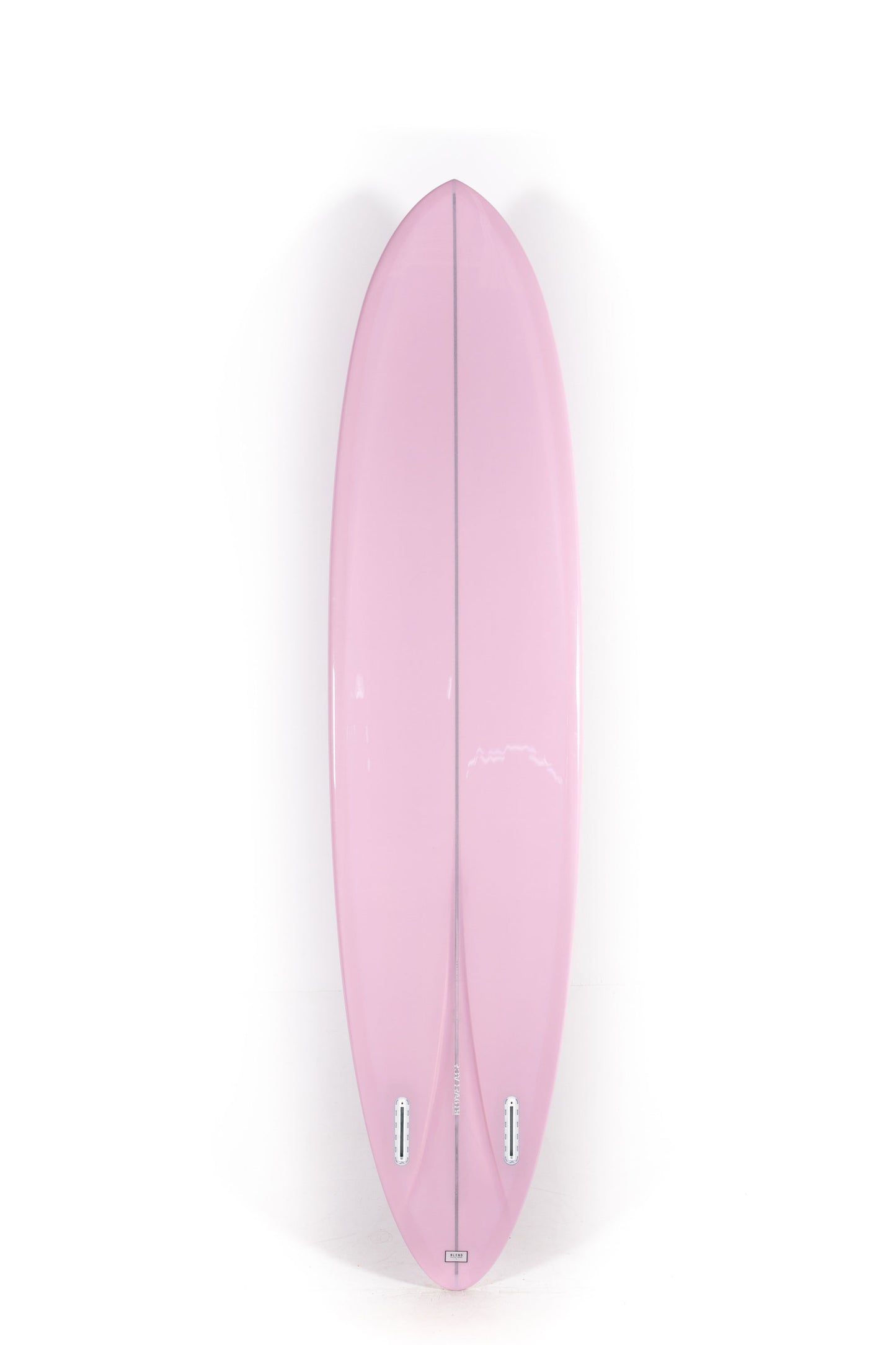 Pink Lovemachine FM surfboard with red logos size 8'1" at Pukas Surf Shop-2
