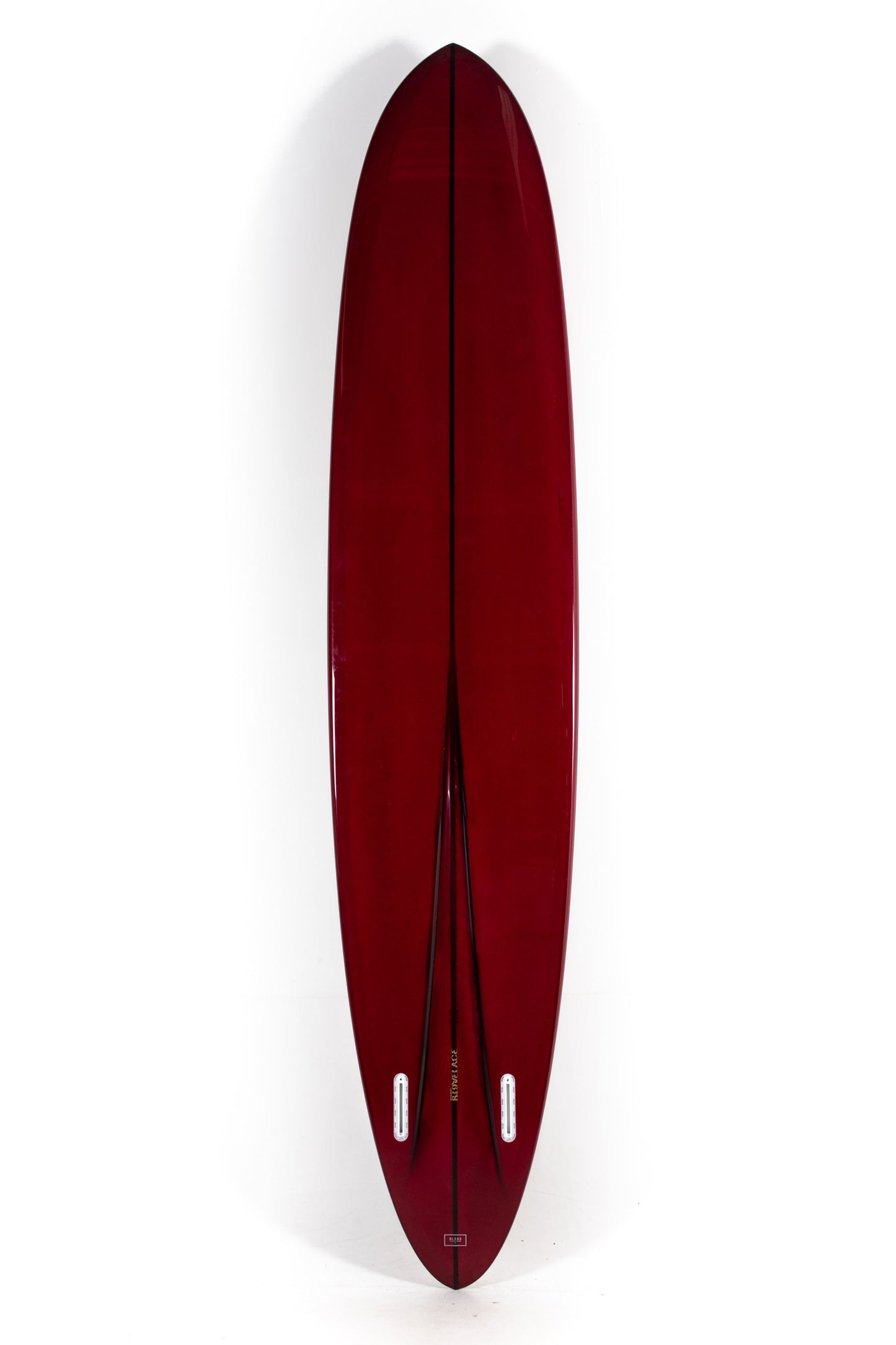 Red and beige Lovemachine FM surfboard size 9'6" at Pukas Surf Shop-2