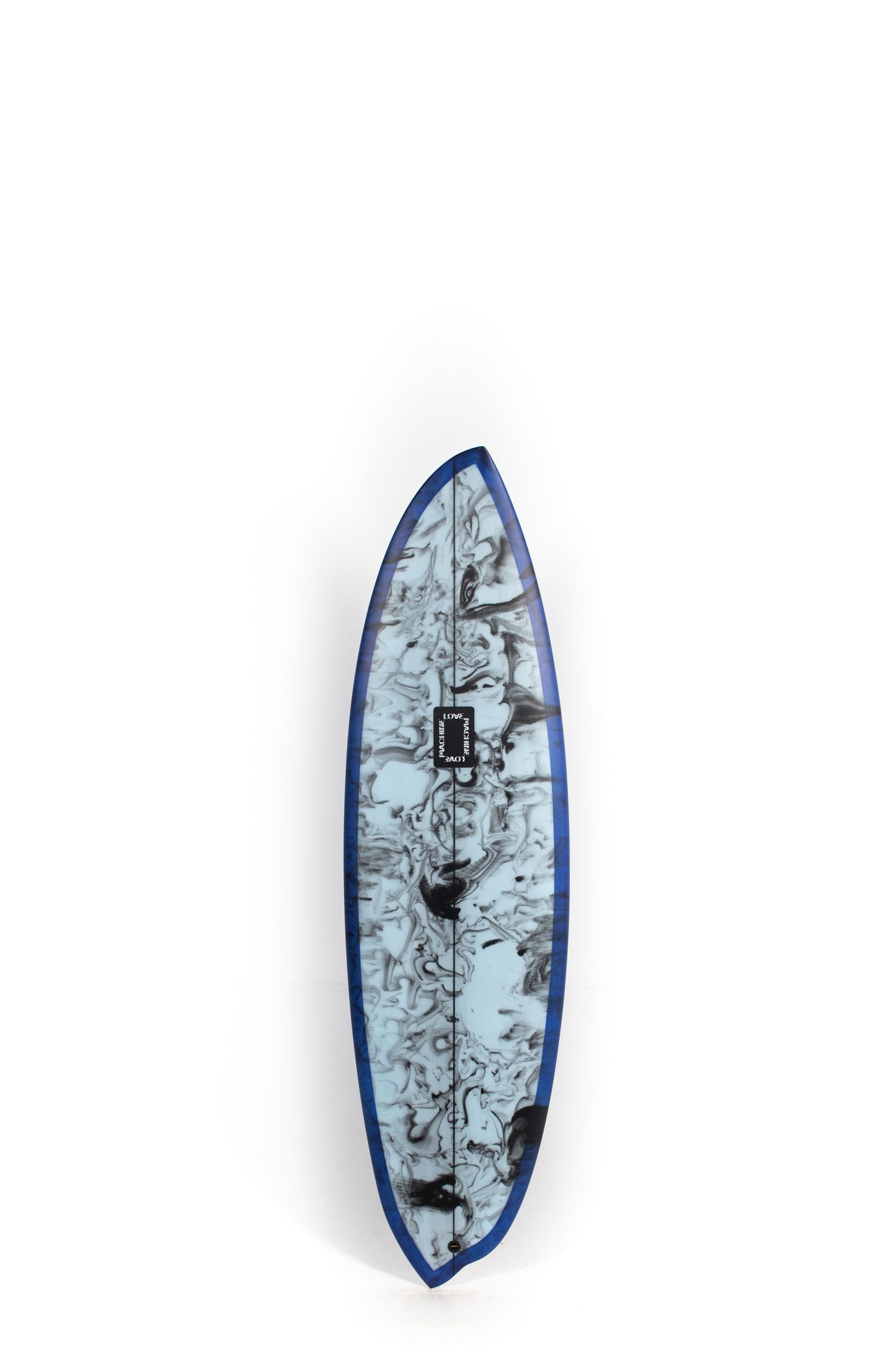 Blue Swirl Lovemachine Zambal Surfboards size 5'9" at Pukas Surf Shop