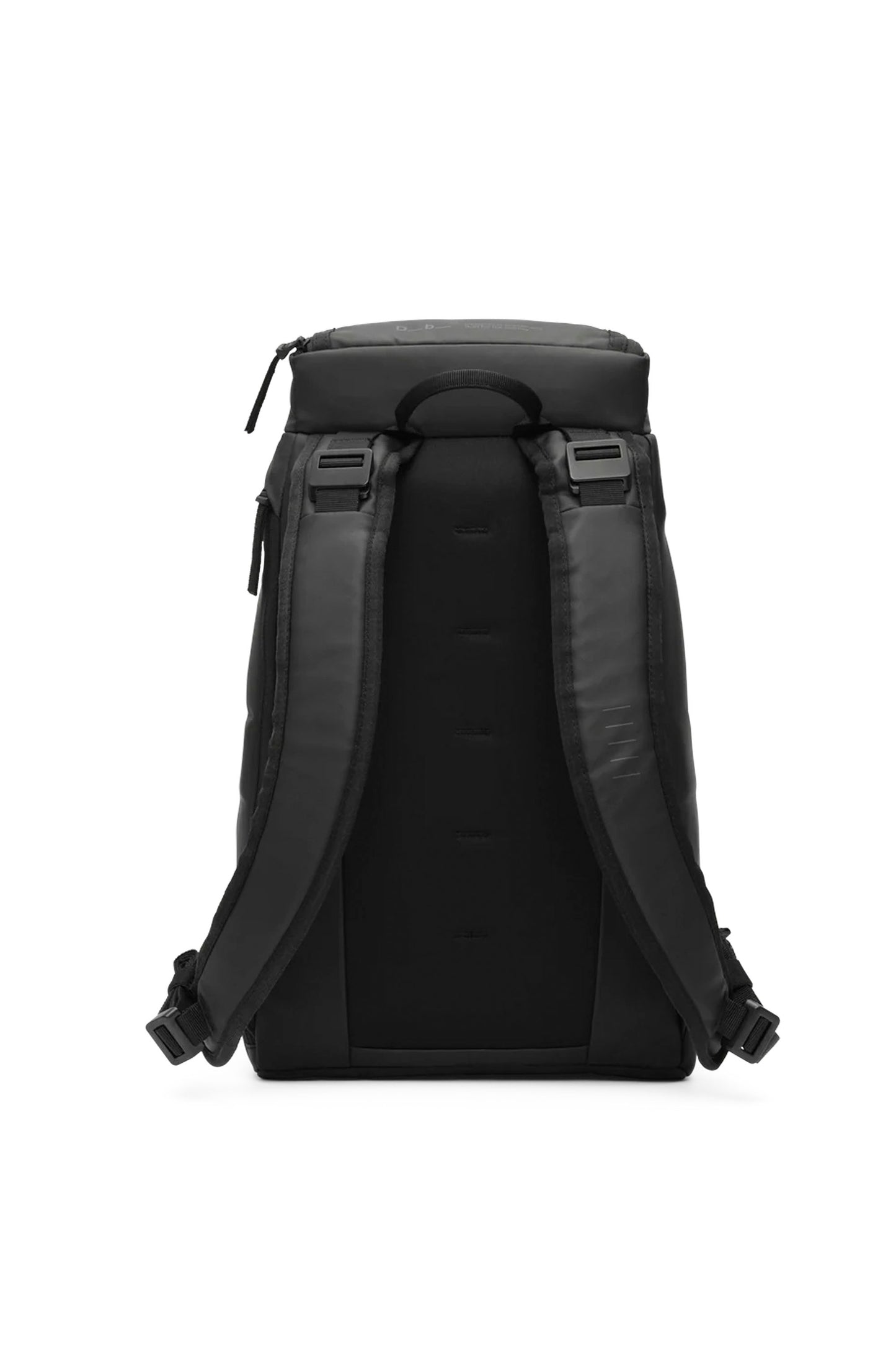 Db Hugger Backpack 20L in Black Out – structured 20L daypack with laptop compartment, weather-resistant exterior and Rib Cage Technology, available at Pukas Surf Shop