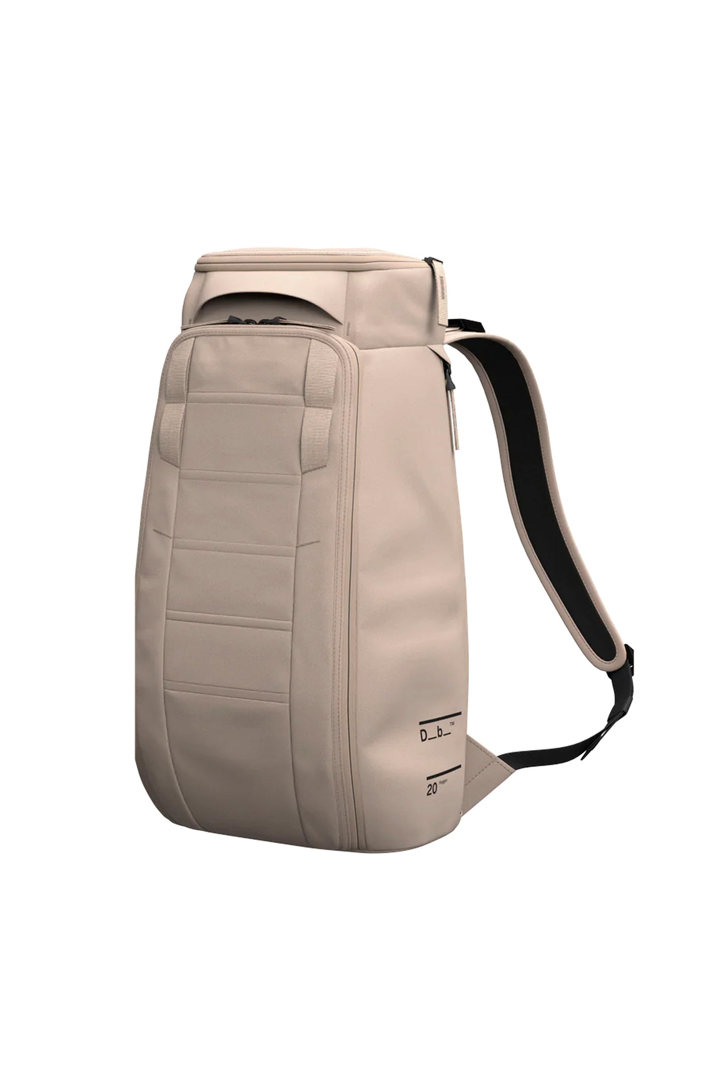 Db Hugger Backpack 20L in Fogbow Beige – structured daypack with Rib Cage Technology, weather-resistant exterior and padded laptop compartment, available at Pukas Surf Shop