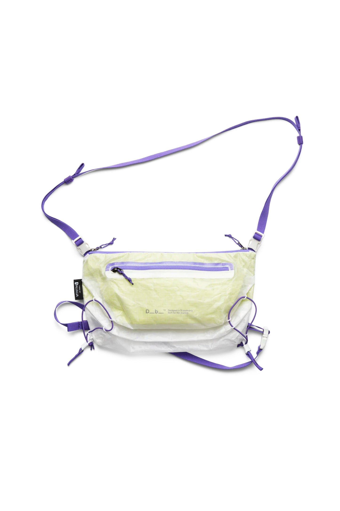 Db Weigh Lighter Sling 10L in Aurora – ultra-lightweight cross-body sling in ALUULA Graflyte™ fabric with triple-divided compartment and adjustable hip belt, available at Pukas Surf Shop