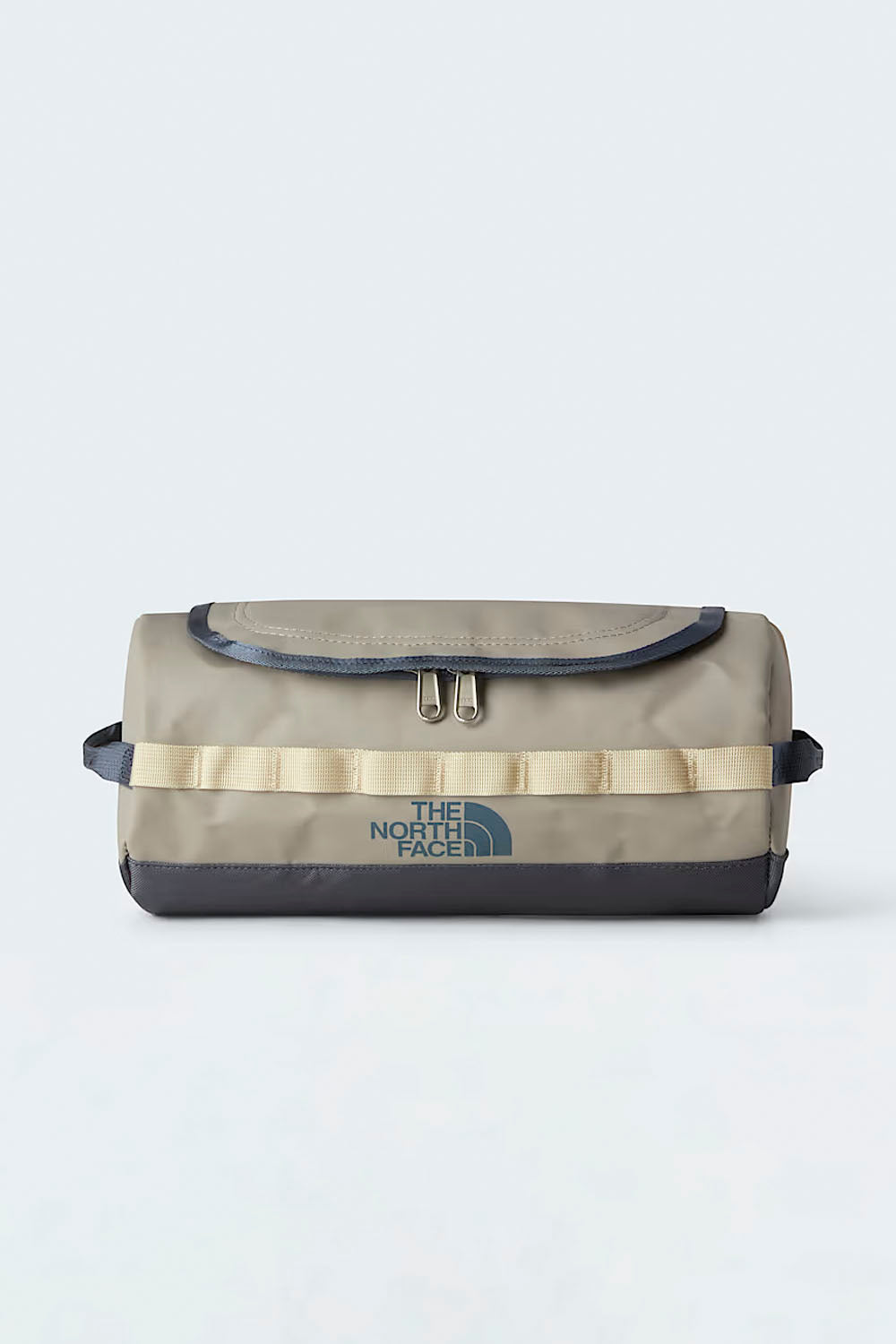The North Face Base Camp Travel Canister in Stone Slab and Granite Grey – 5.7L compact travel organiser, available at Pukas Surf Shop

