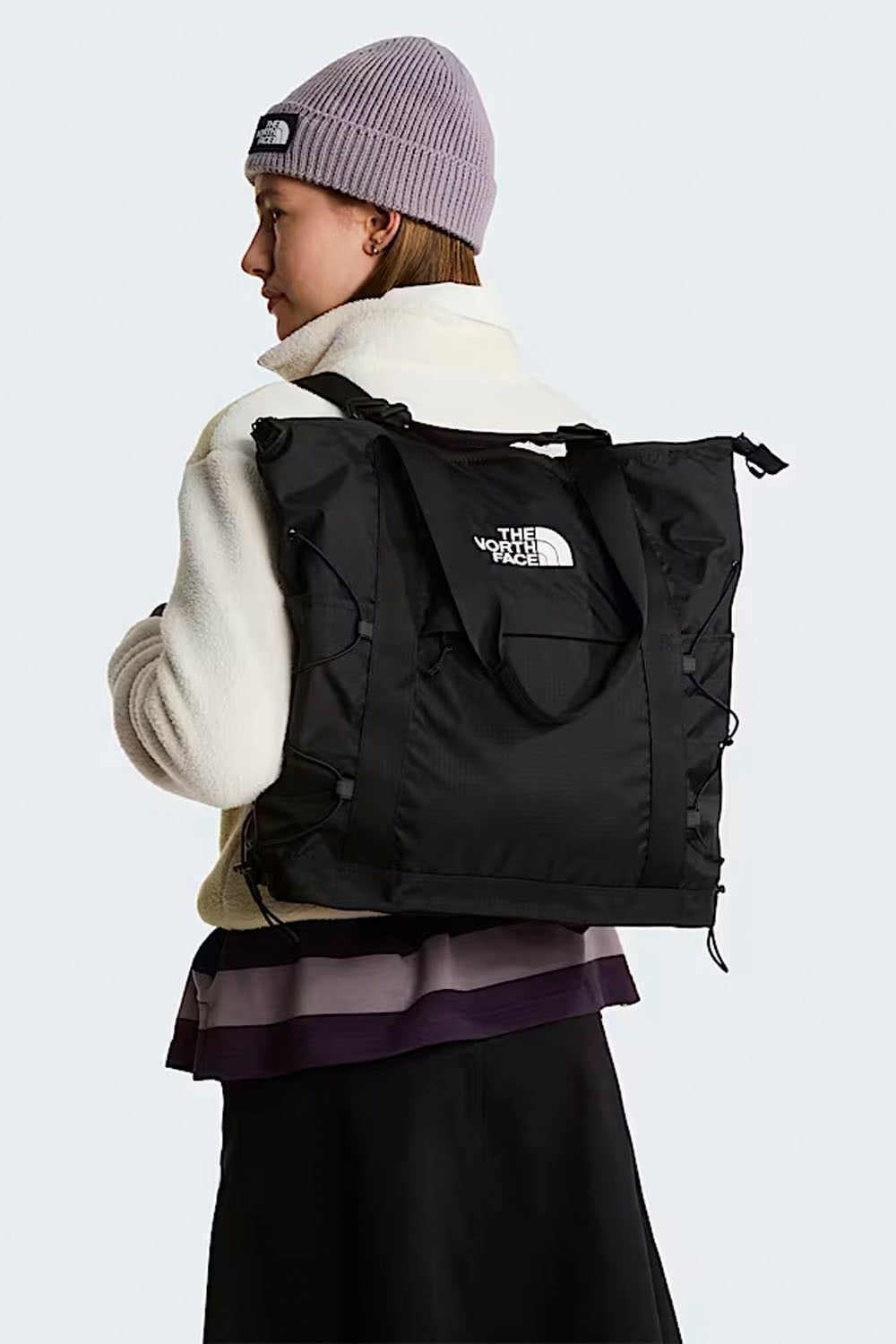 The North Face Borealis Tote Bag in TNF Black – 22L tote with laptop sleeve for work and everyday use, available at Pukas Surf Shop