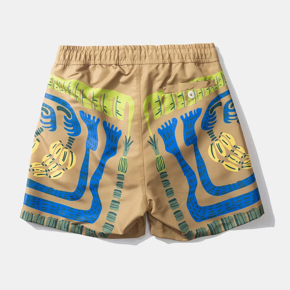 Pukas Surf Shop Man Boardshorts Edmmond Banana Plain Brown