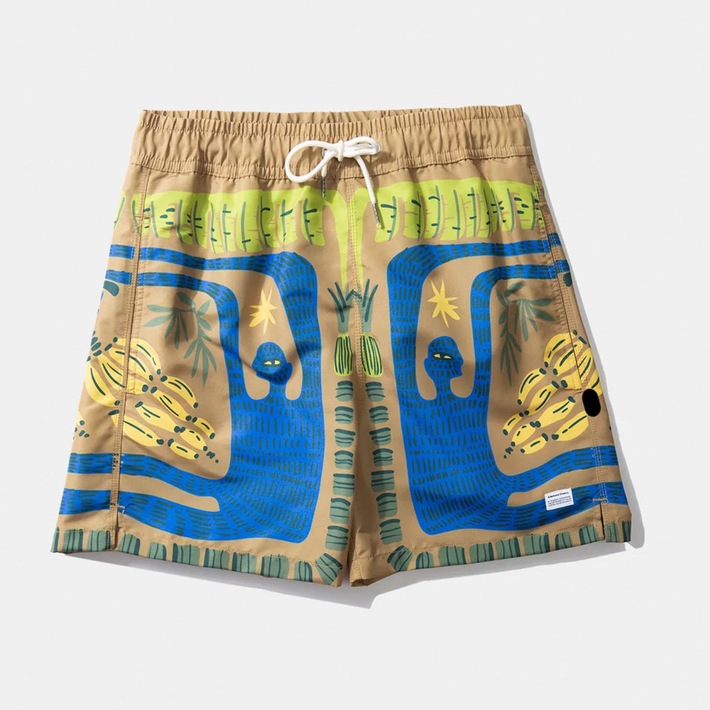 Pukas Surf Shop Man Boardshorts Edmmond Banana Plain Brown