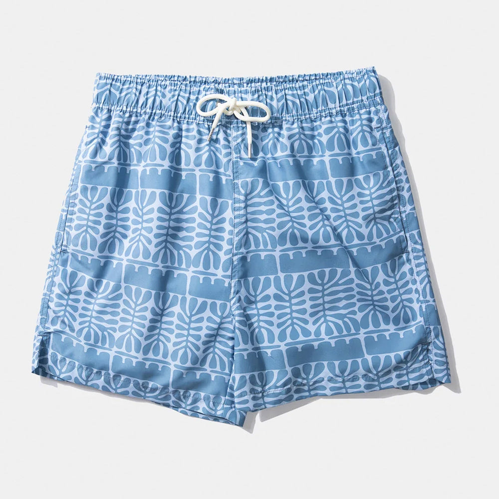 Pukas Surf Shop Man Boardshorts Edmmond Leaves Plain Steel