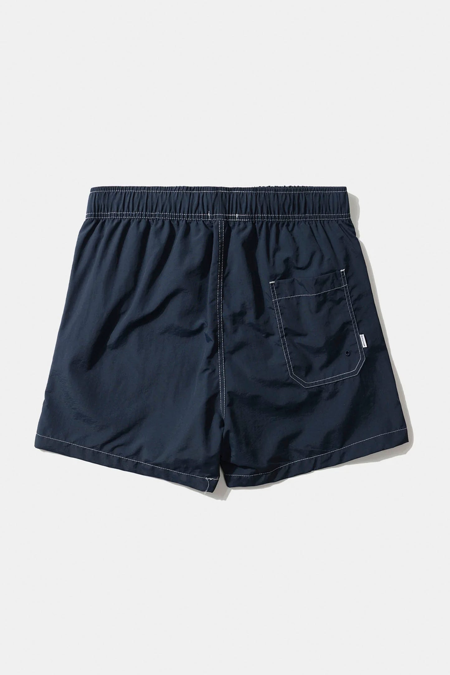 Edmmond Mini Logo Boardshort in plain navy — men's minimal surf boardshort at Pukas Surf Shop