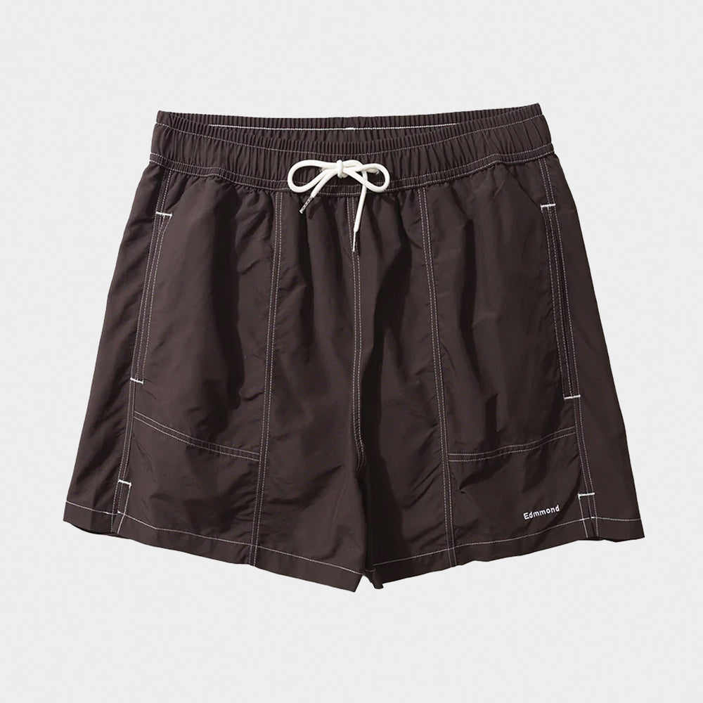 Pukas Surf Shop Man Boardshorts Edmmond Mini Logo Plain Chocolate