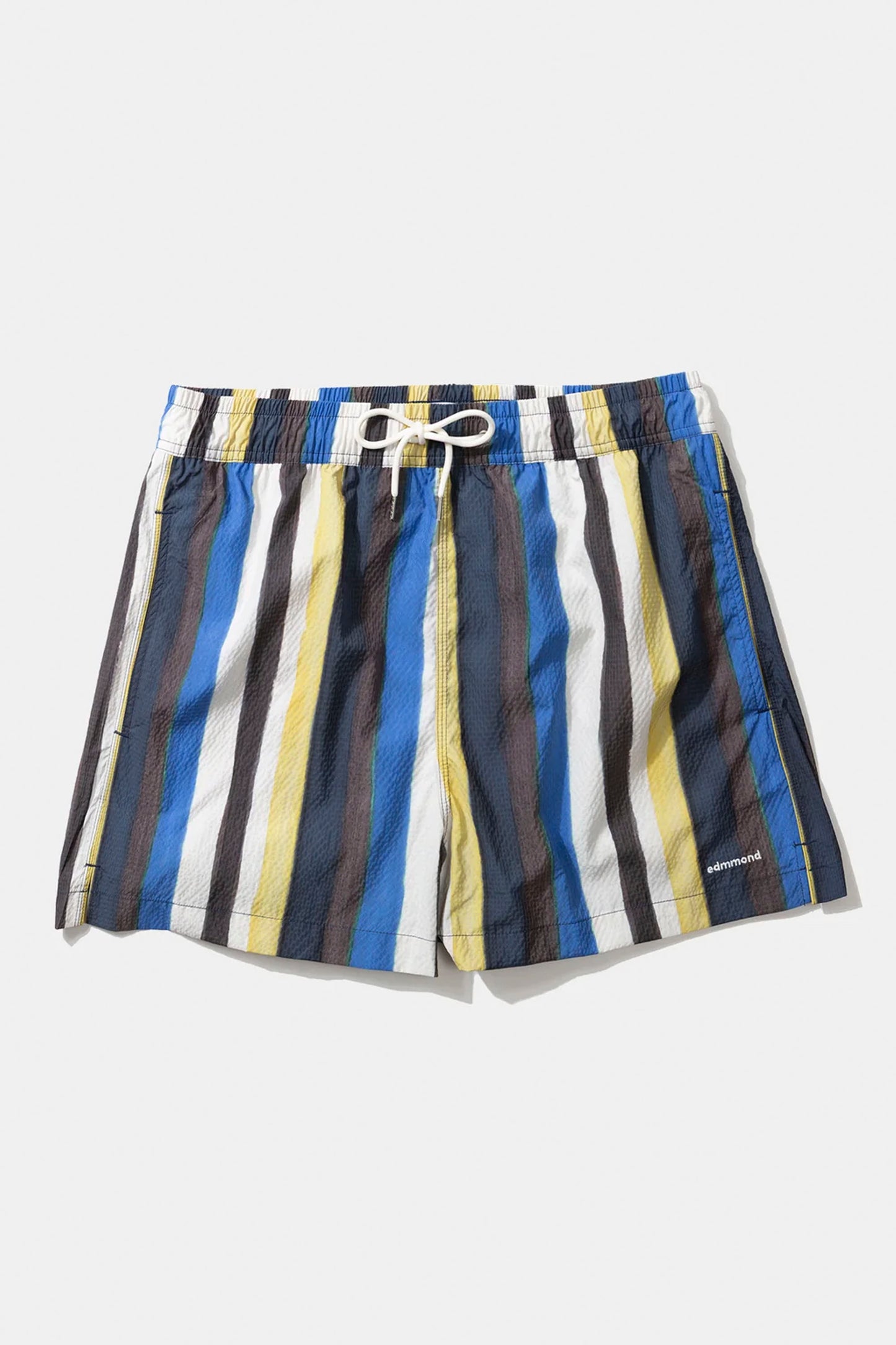 Edmmond Watercolour Stripes Boardshort in plain mustard — premium men's surf boardshort at Pukas Surf Shop