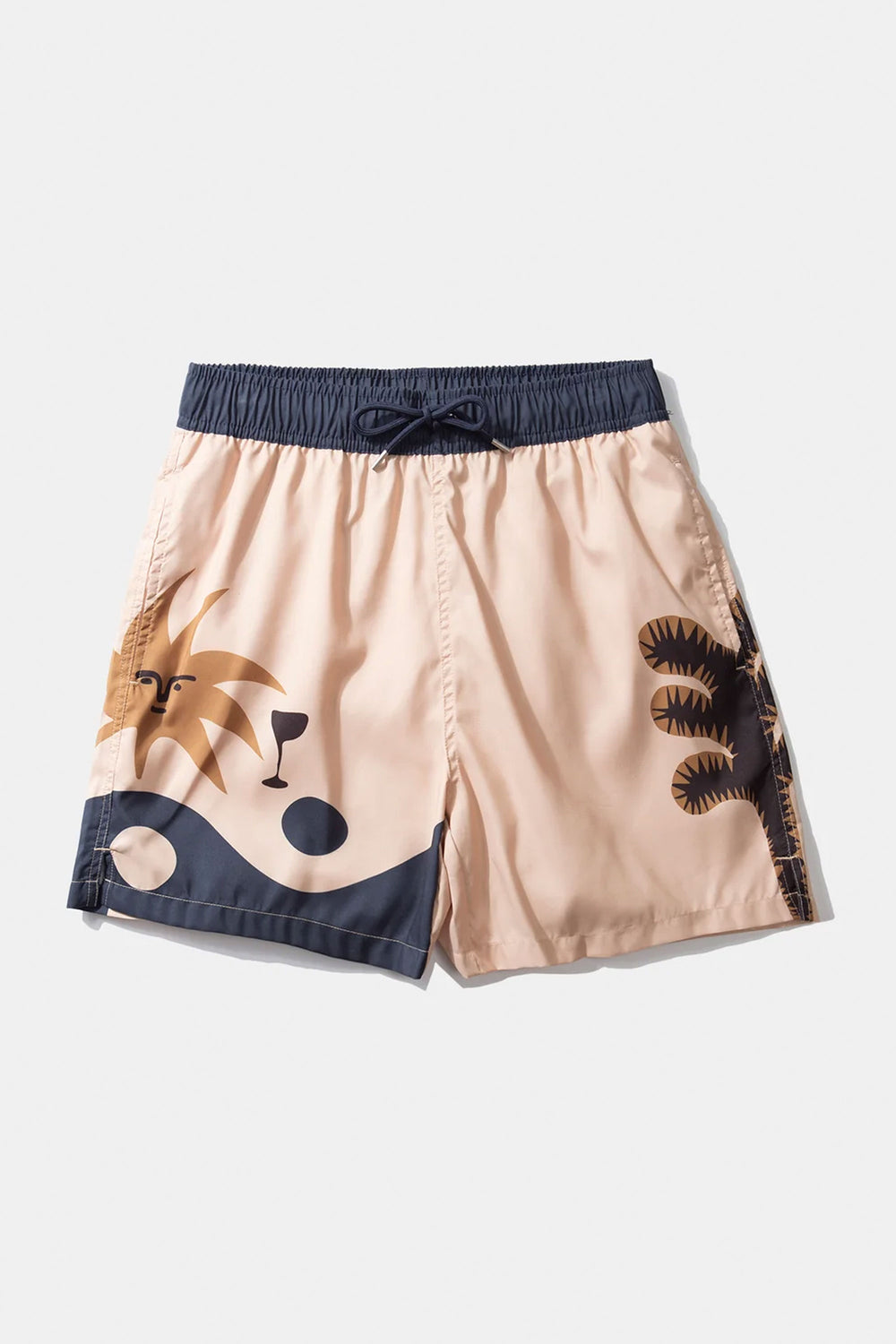 Pukas Surf Shop Man Boardshorts Edmmond Yin Yang Sun Plain Tan