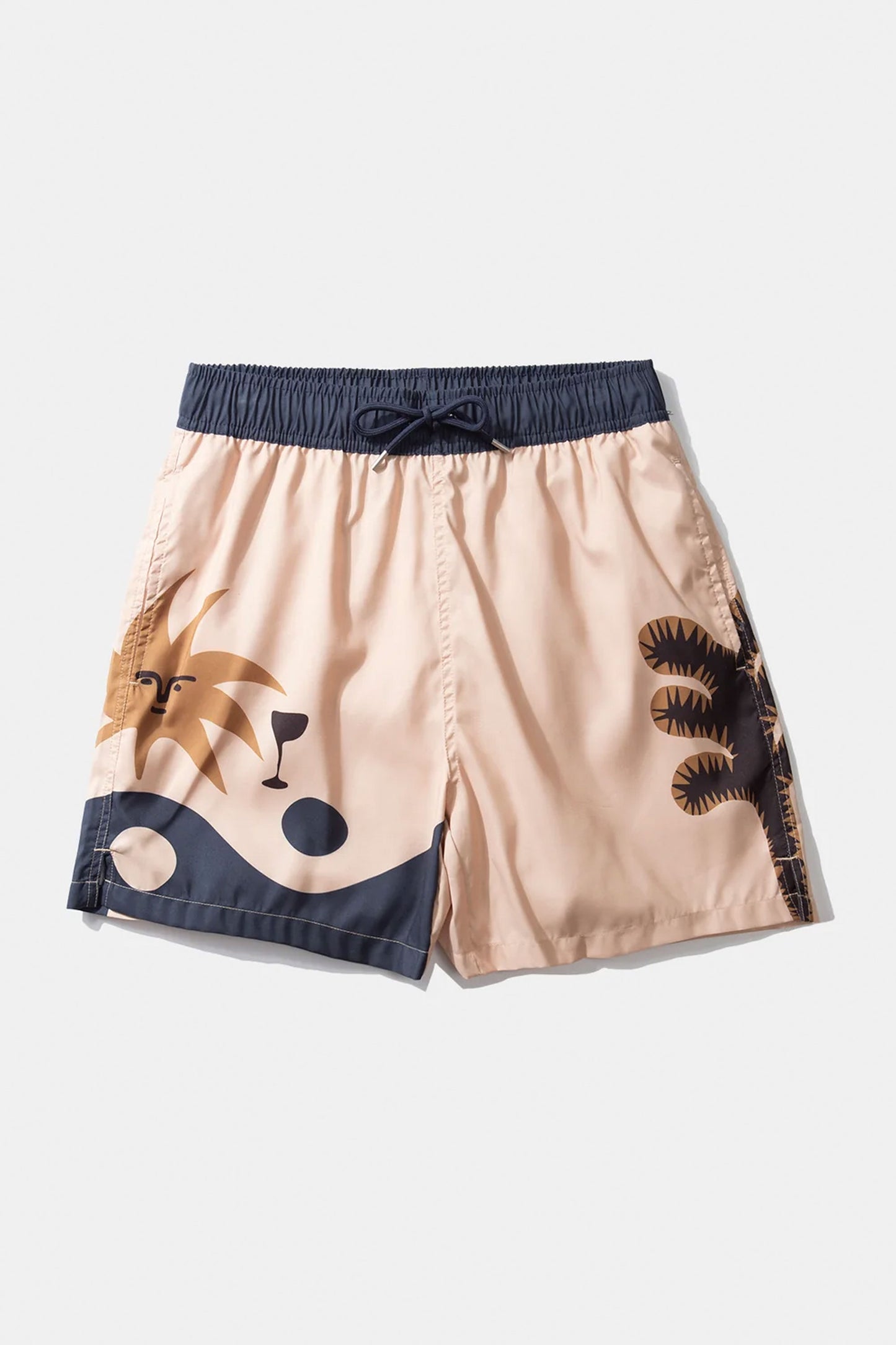Pukas Surf Shop Man Boardshorts Edmmond Yin Yang Sun Plain Tan