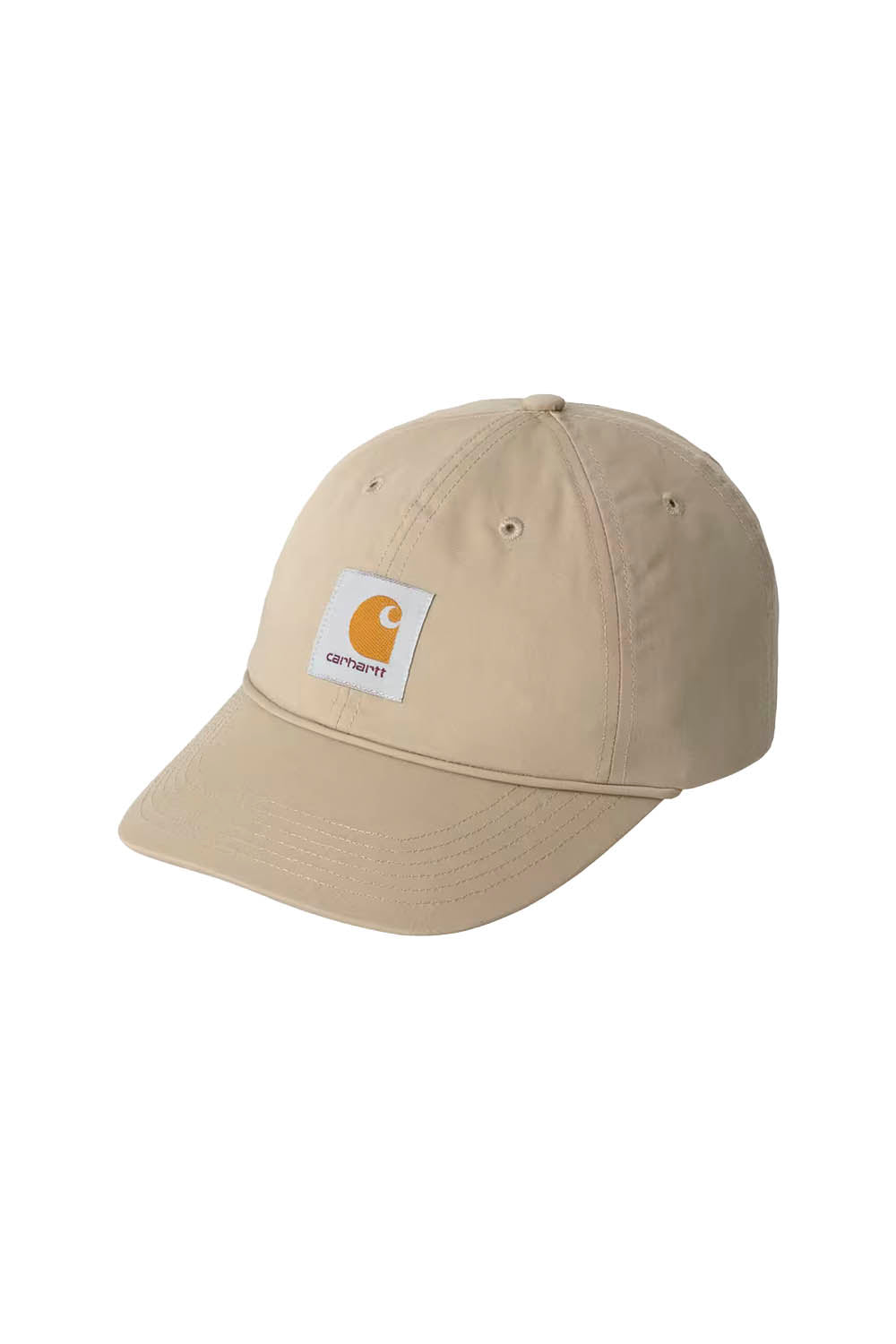 Beige cap with Carhartt logo on a white background
