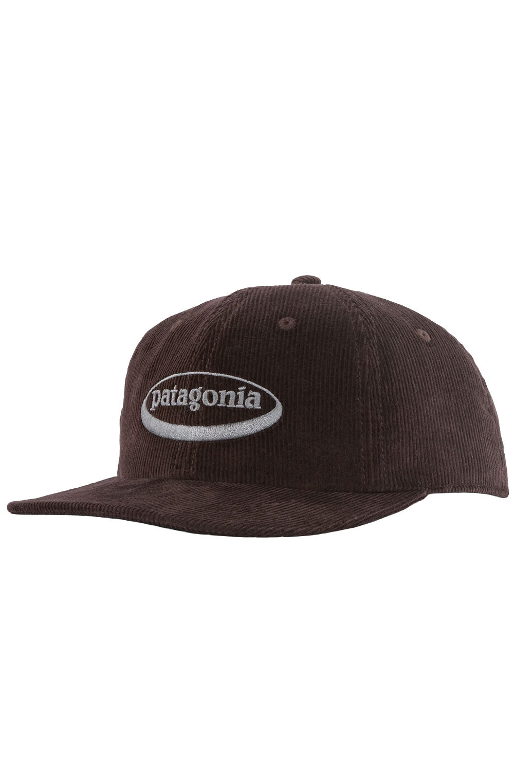 Patagonia Corduroy Cap in Den Brown — unstructured 6-panel organic cotton corduroy cap with embroidered logo and recycled NetPlus® brim