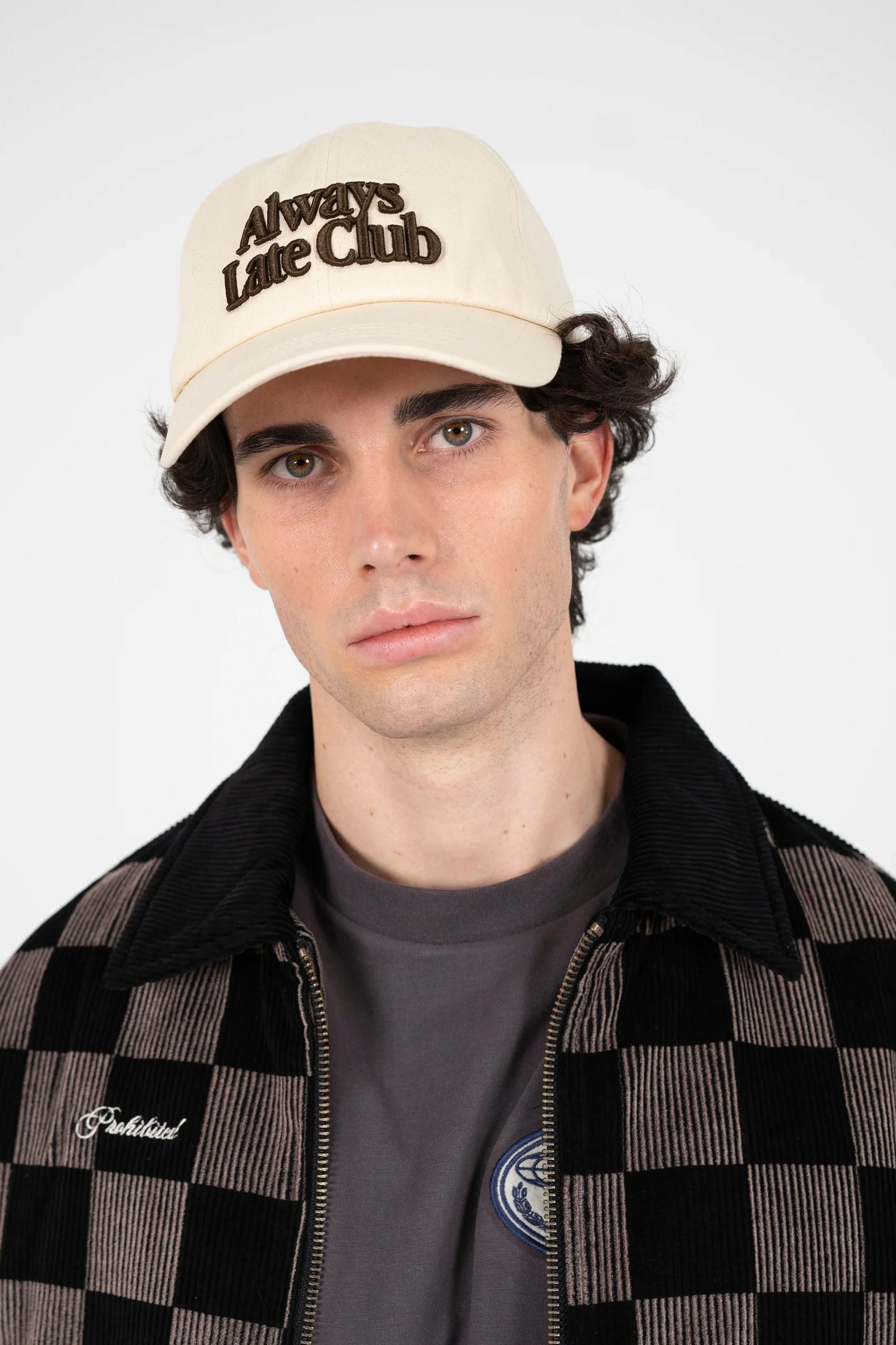 Prohibited Late Club Cap in Cream, one size men's lifestyle cap at Pukas Surf Shop