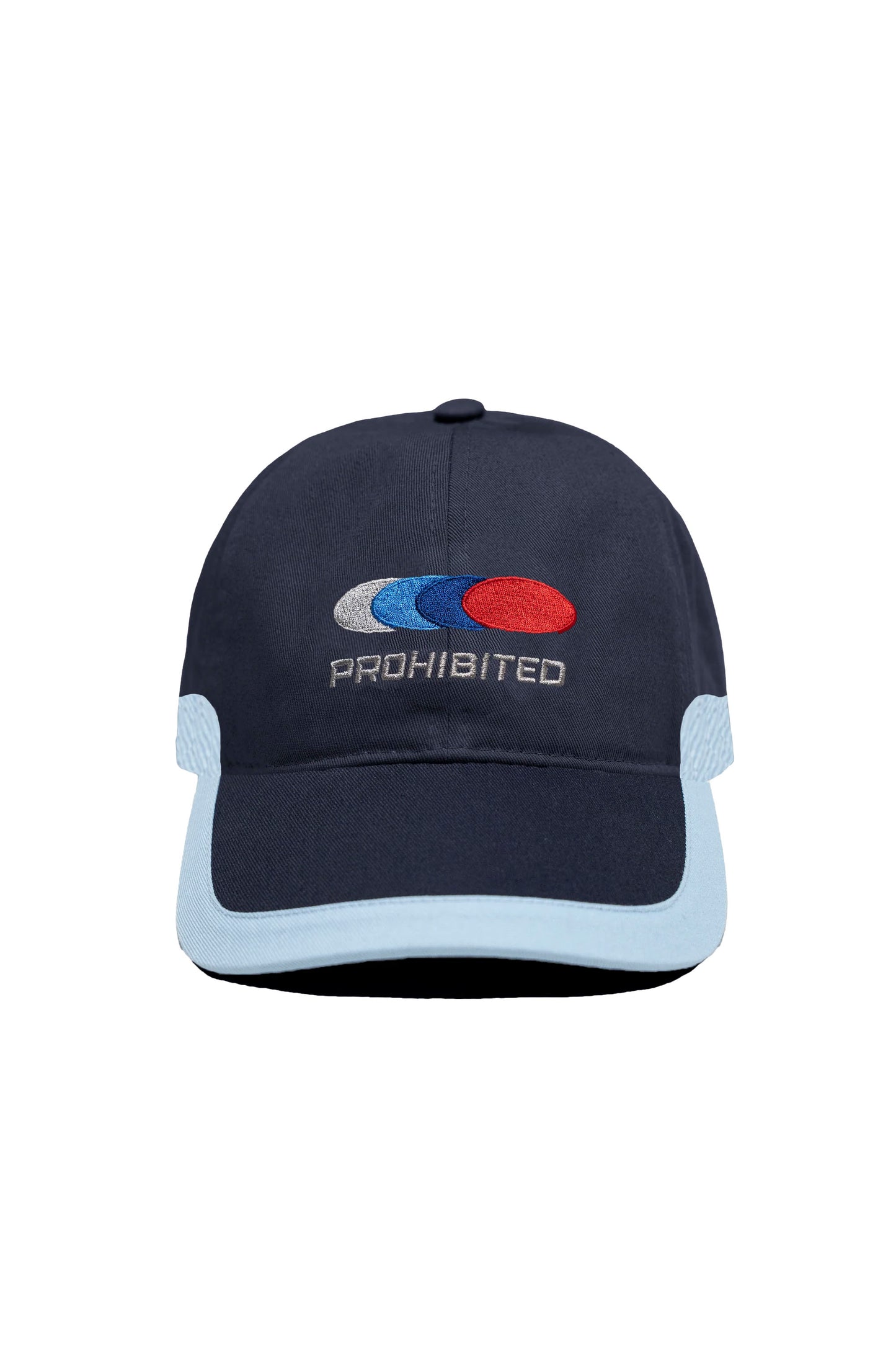 PROHIBITED Racer cap on white background