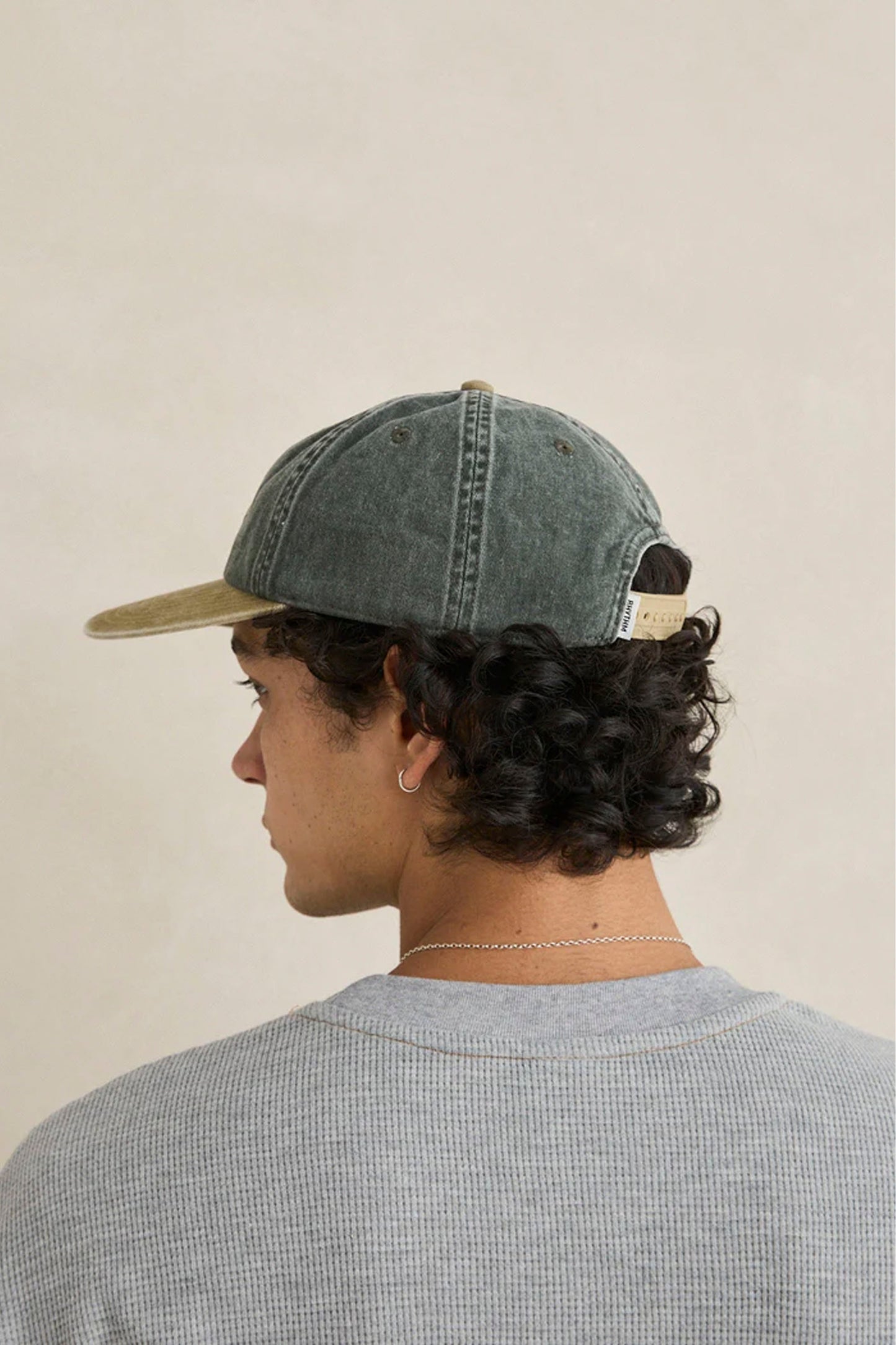 Rhythm Hallmark Cap - pigment wash finish texture and embroidery