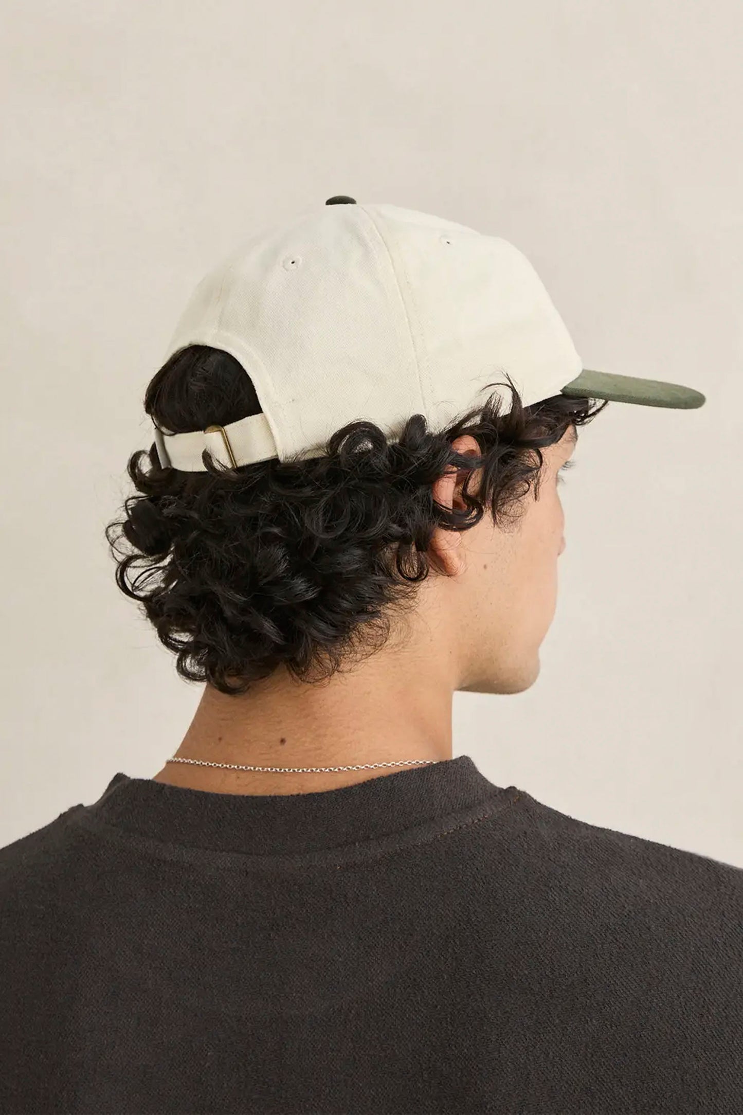 Rhythm Essential Brushed Twill Cap in Stone back view