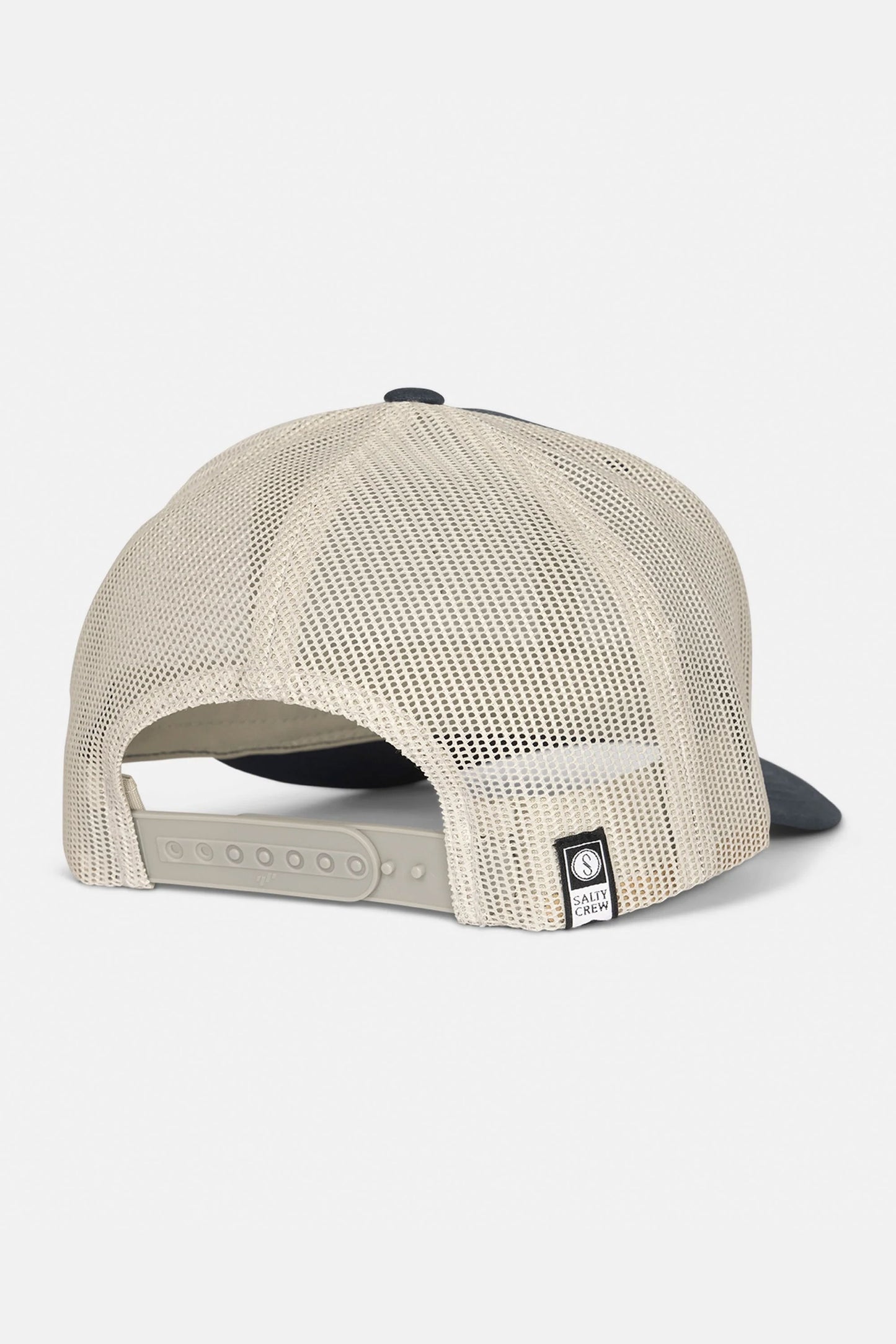 Pukas Surf Shop Salty Crew mesh snapback cap in navy and silver