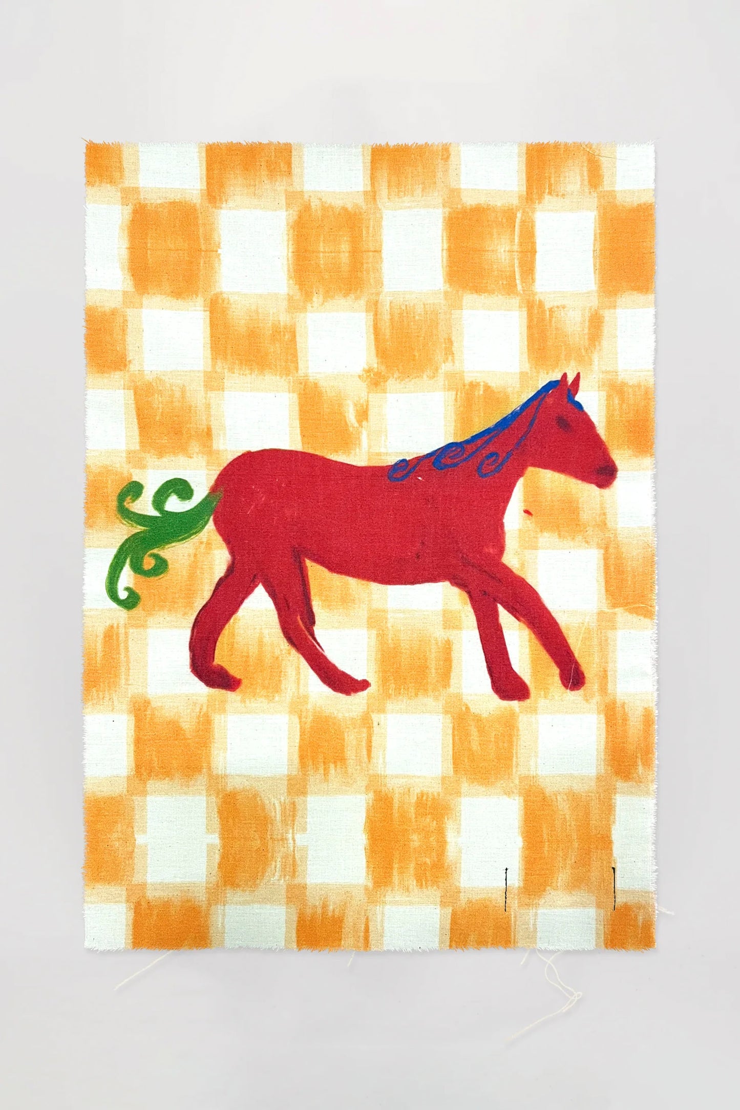 ENCRÉ Le Cheval Beige Fabric Poster - Bold Wall Art
