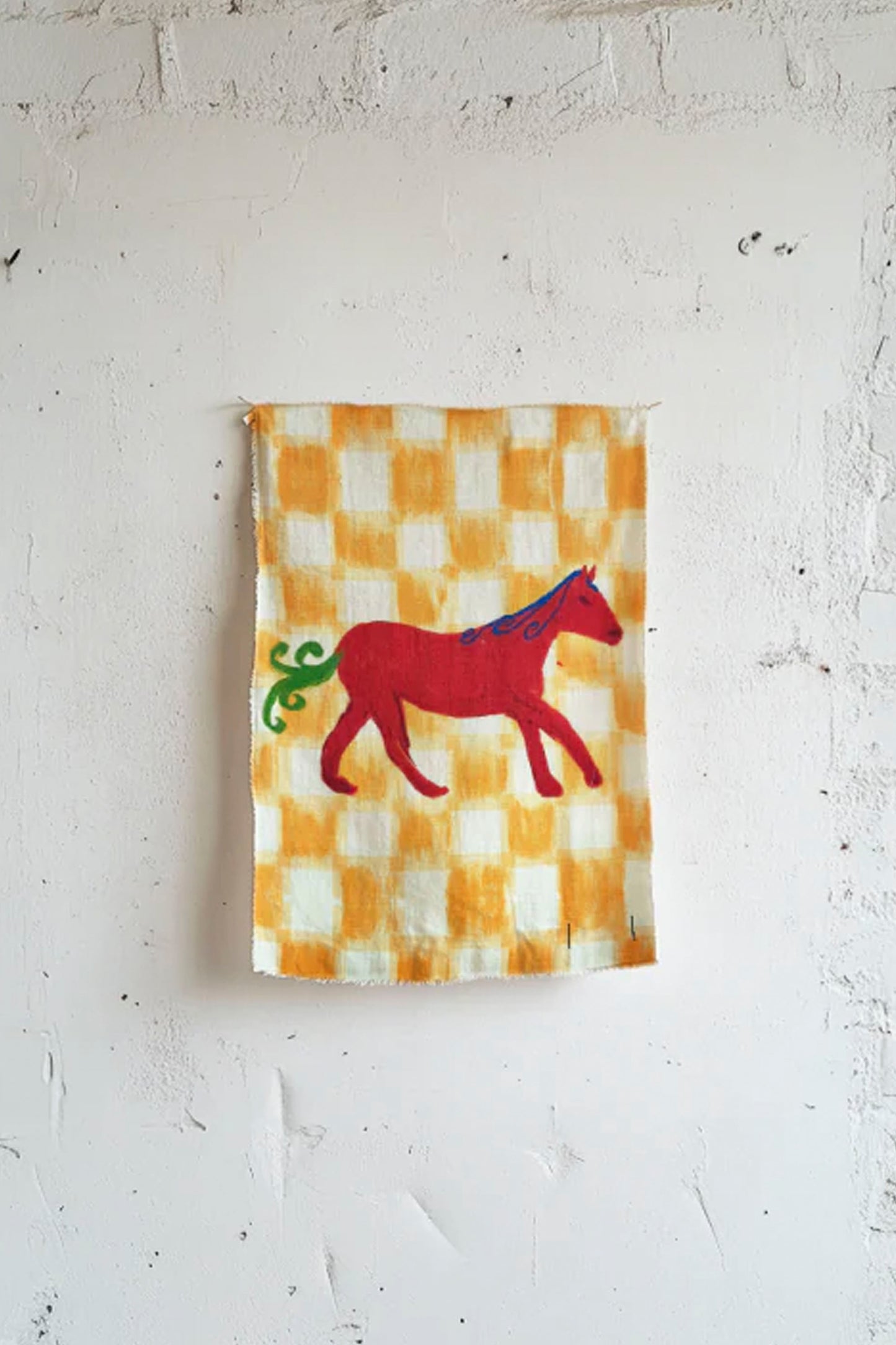 ENCRÉ Le Cheval Beige Fabric Poster - Bold Wall Art
