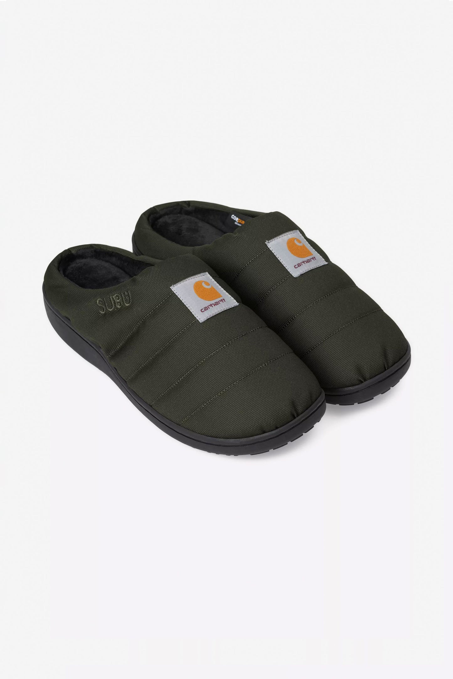 Pukas Surf Shop Carhartt WIP Cordura Slippers Olive recycled Cordura® 4-layer pillow insert