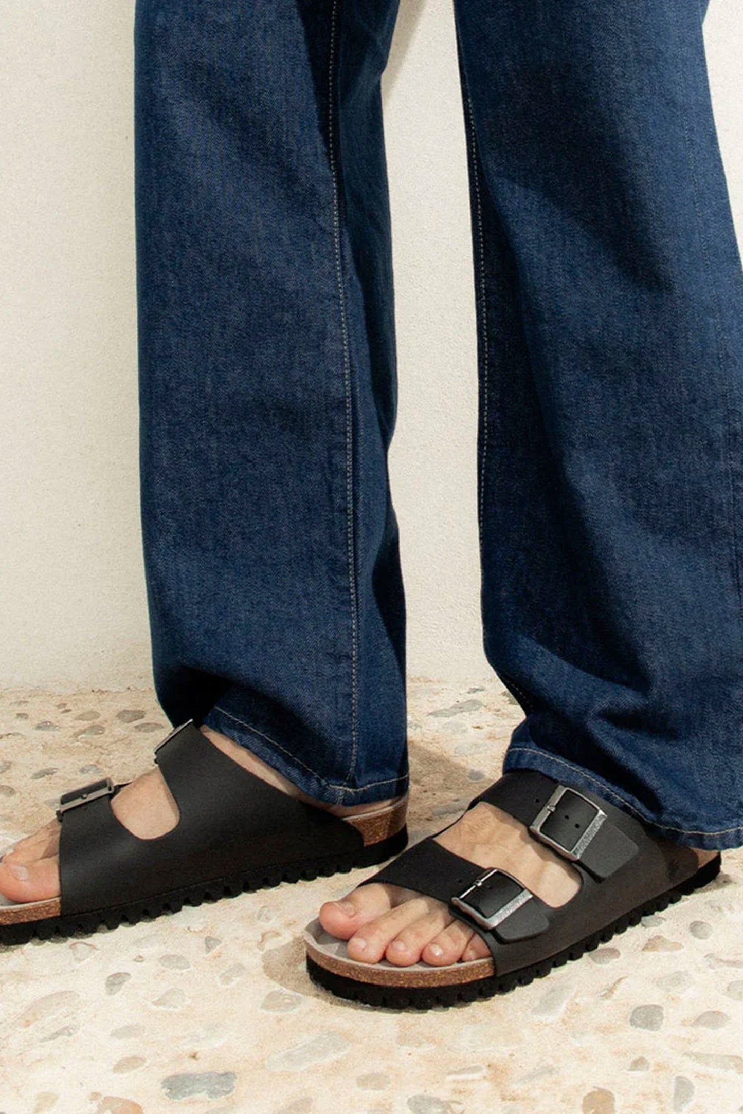 Genuins Hawaii Oiled Leather shoe in Black, men's premium coastal footwear at Pukas Surf Shop