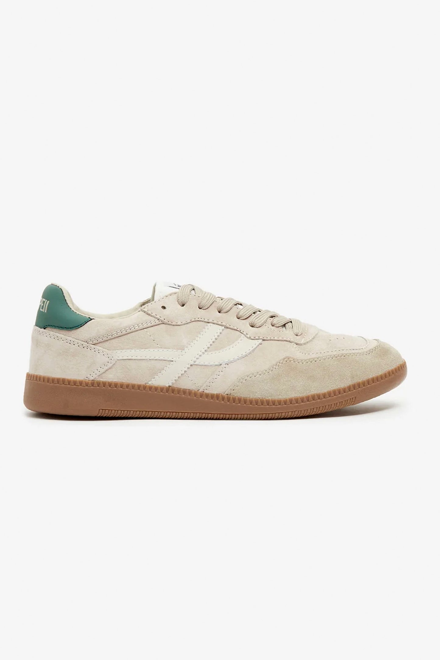 POMPEII Elan Sala Nobuck sneakers in oat green colorway