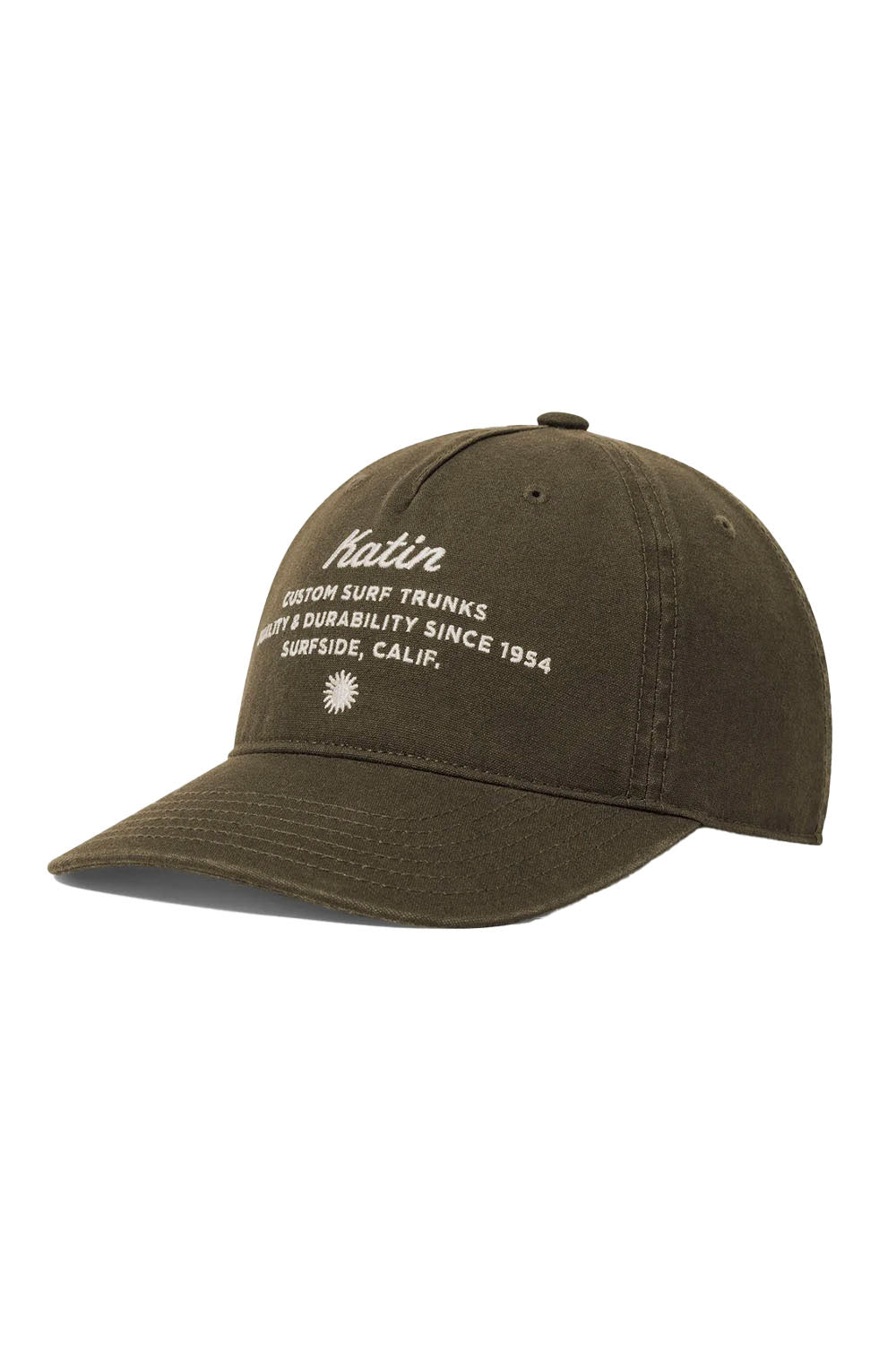 Katin Issue Hat in Olive Night – low-profile men's cap, one size, available at Pukas Surf Shop