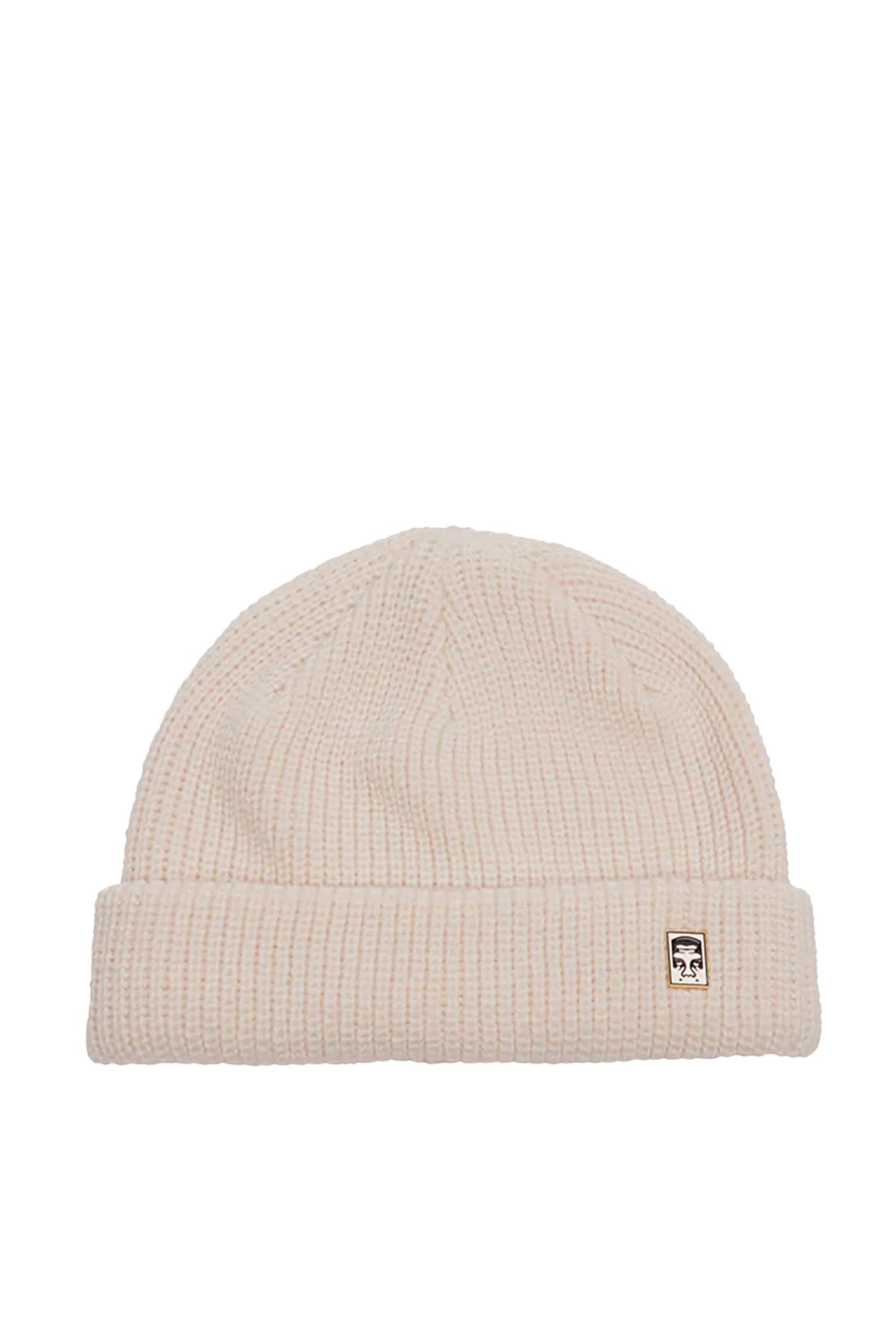 Obey Beige knit beanie with small logo Pukas Surf Shop