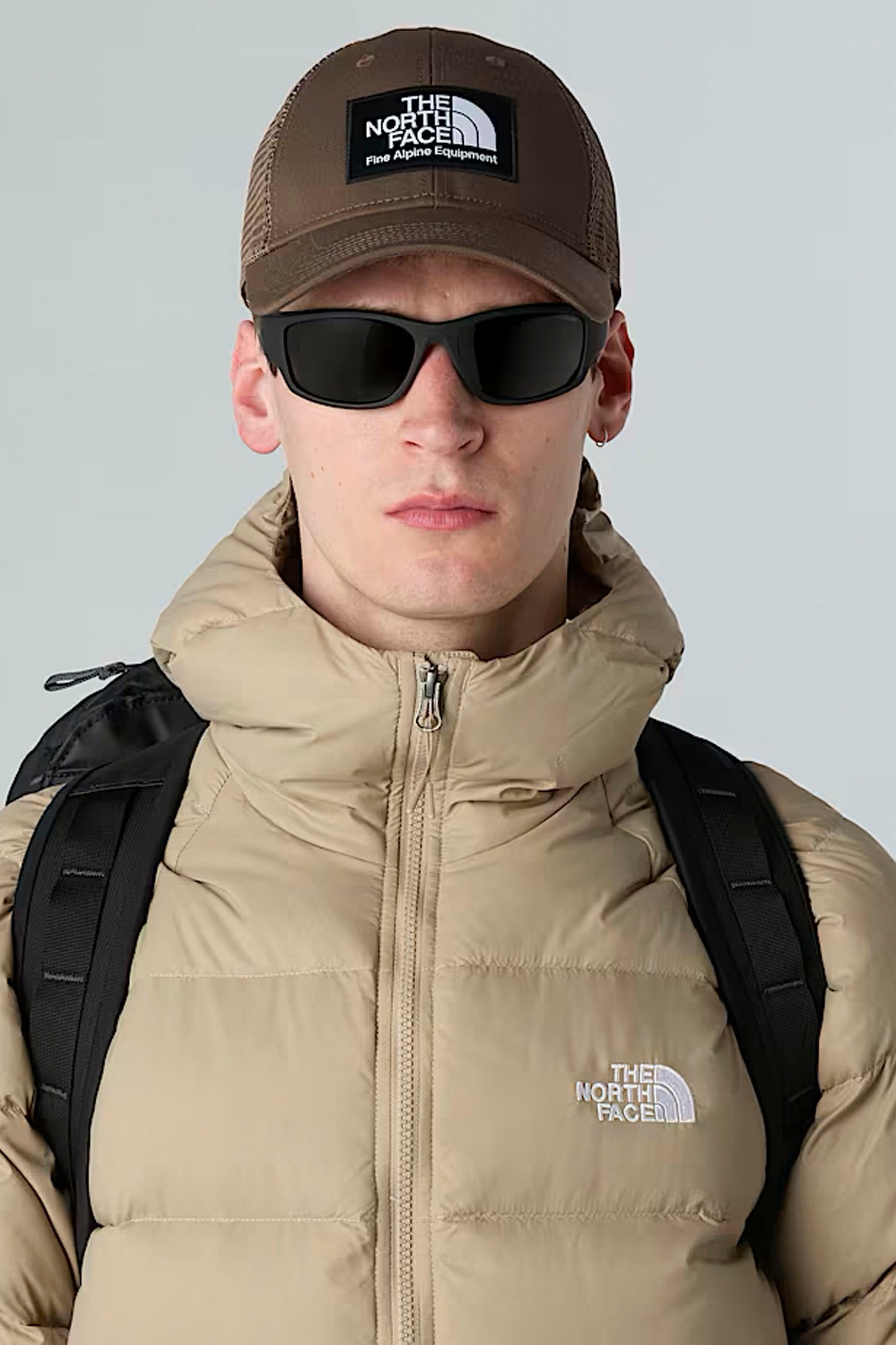 Pukas Surf Shop The North Face Mudder Trucker Hat in Smokey Brown