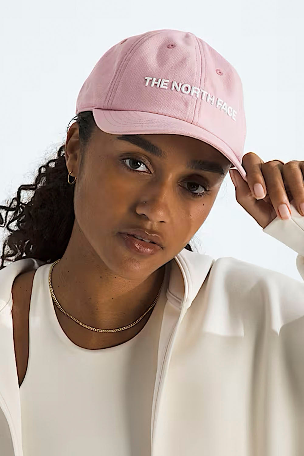 The North Face Roomy Norm Hat in Metal Pink – relaxed fit six-panel cap, one size, available at Pukas Surf Shop