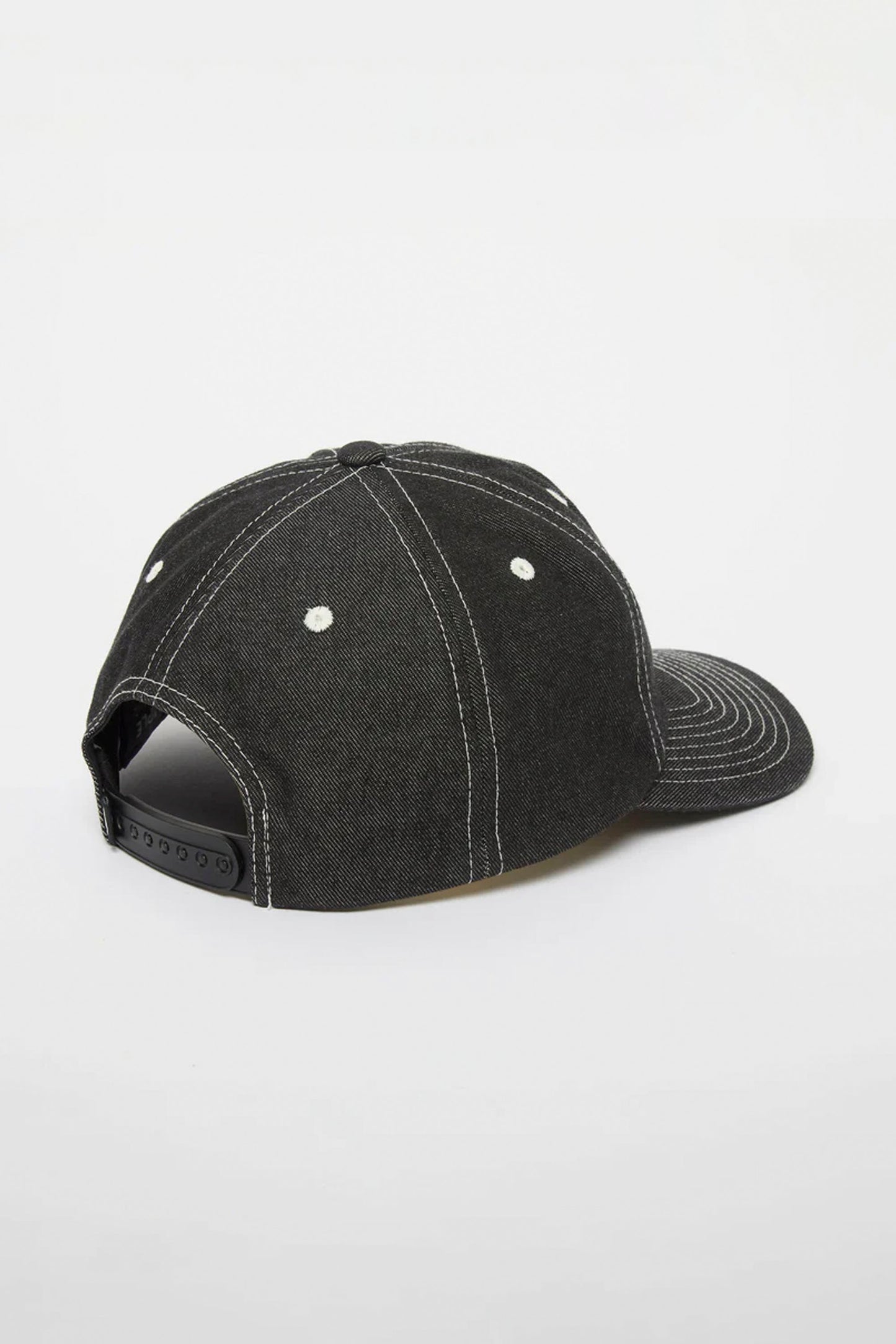 VOLCOM Bowcry Adj Hat in black denim - adjustable 6-panel cap with embroidered logo for men