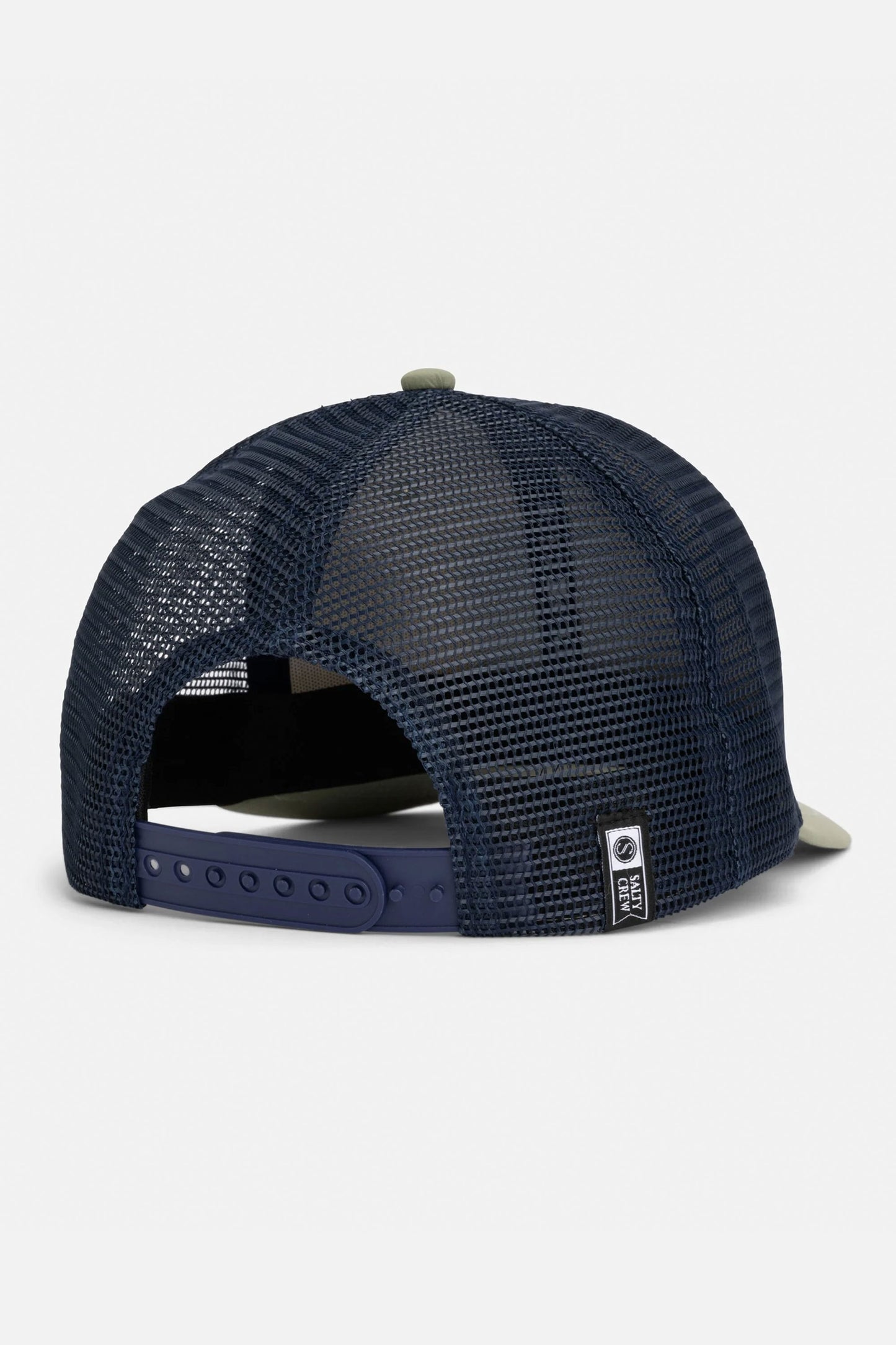 Pukas Surf Shop Salty Crew mesh snapback cap in oil green & blue