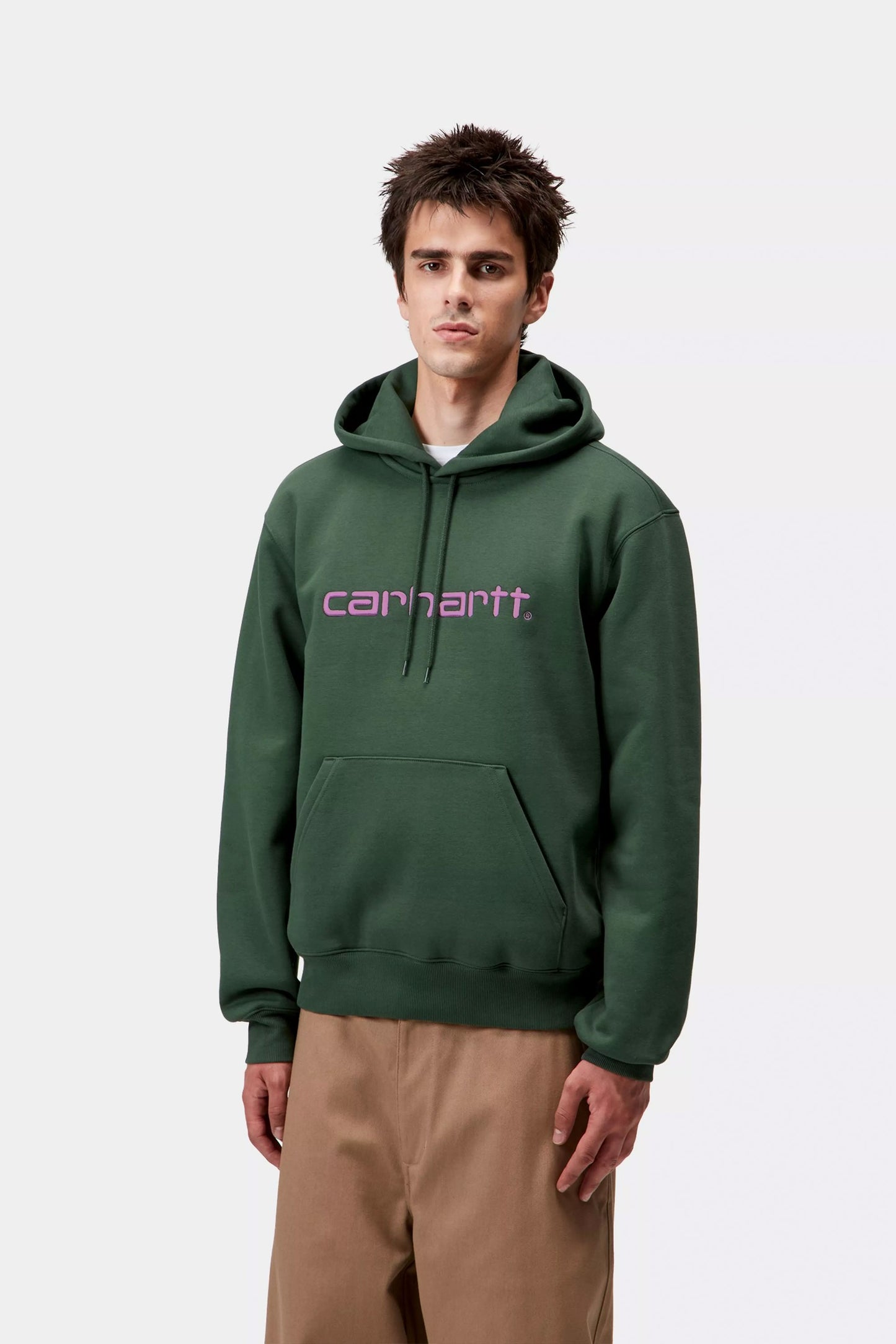 Pukas Surf Shop Carhartt Wip hooded sweatshirt in Sycamore Tree / Phlox