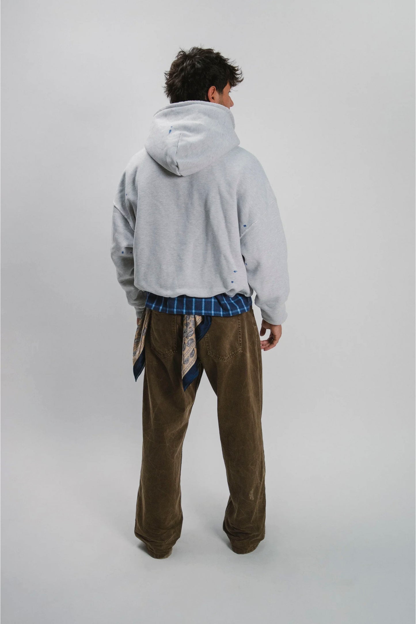 CUCO BOARD CLUB Melange A Trois Hoodie heather grey melange hoodie paint splatter unisex coastal style