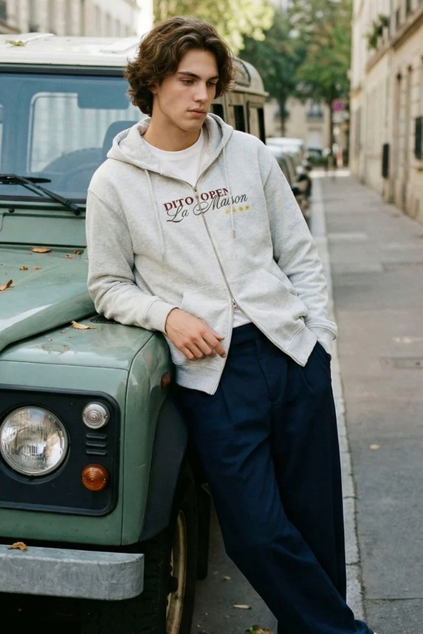 DITO COLLECTIVE Zip Hoodie heather grey hoodie for men
