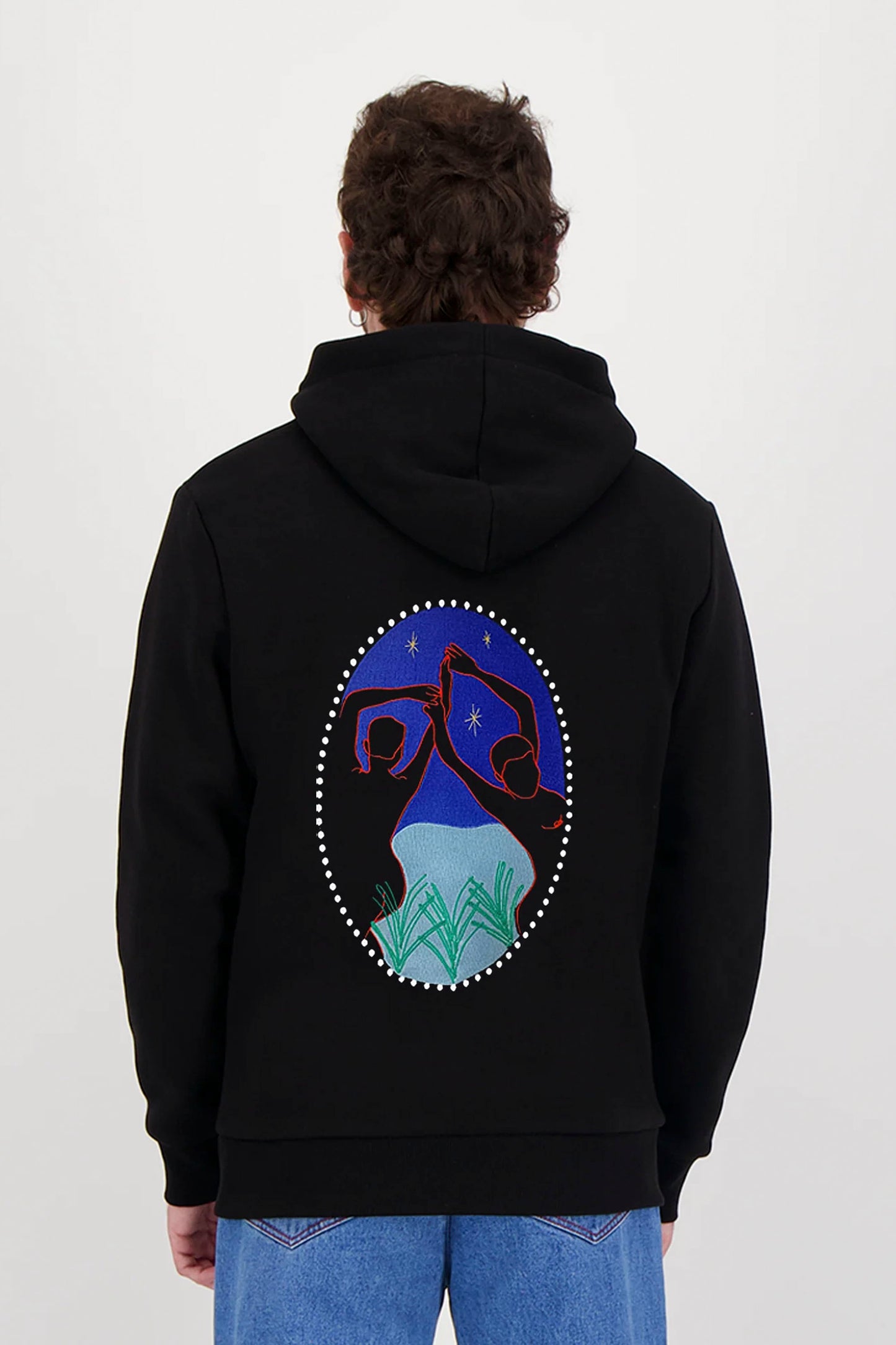ENCRÉ black l'ombre de l'éphémère hoodie - men's coastal lifestyle clothing at Pukas Surf Shop

