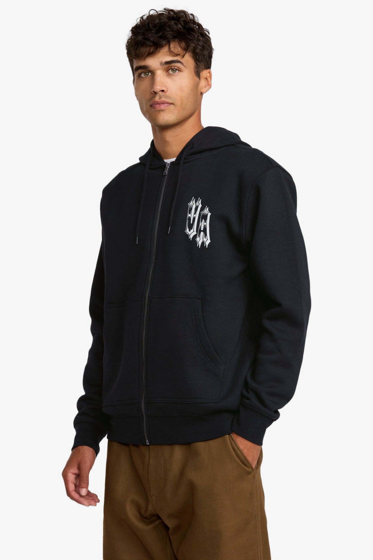 Pukas Surf Shop RVCA zip hoodie with tiger eyes graphic