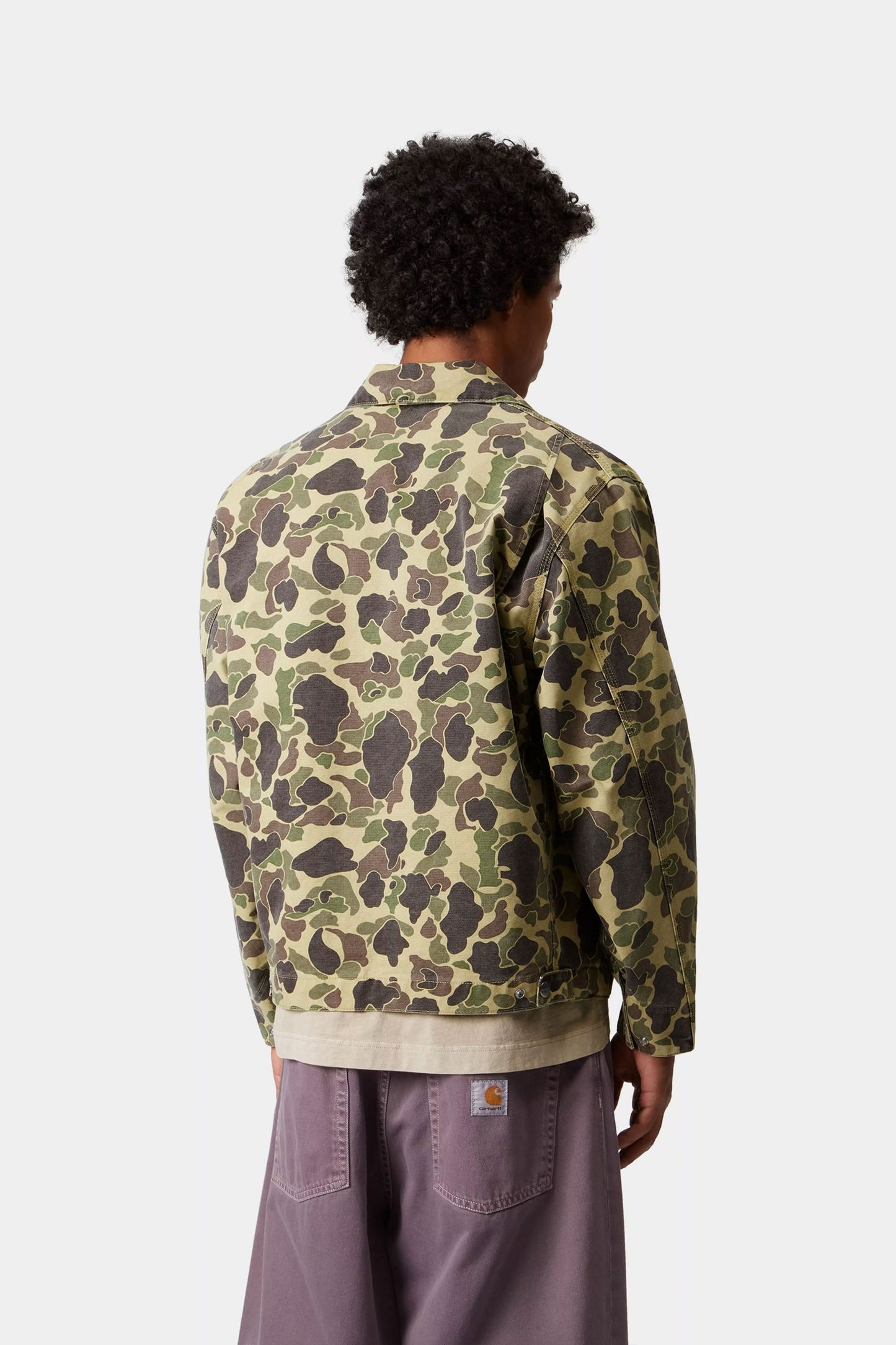 Pukas Surf Shop Carhartt Wip camo canvas jacket in green duck camo