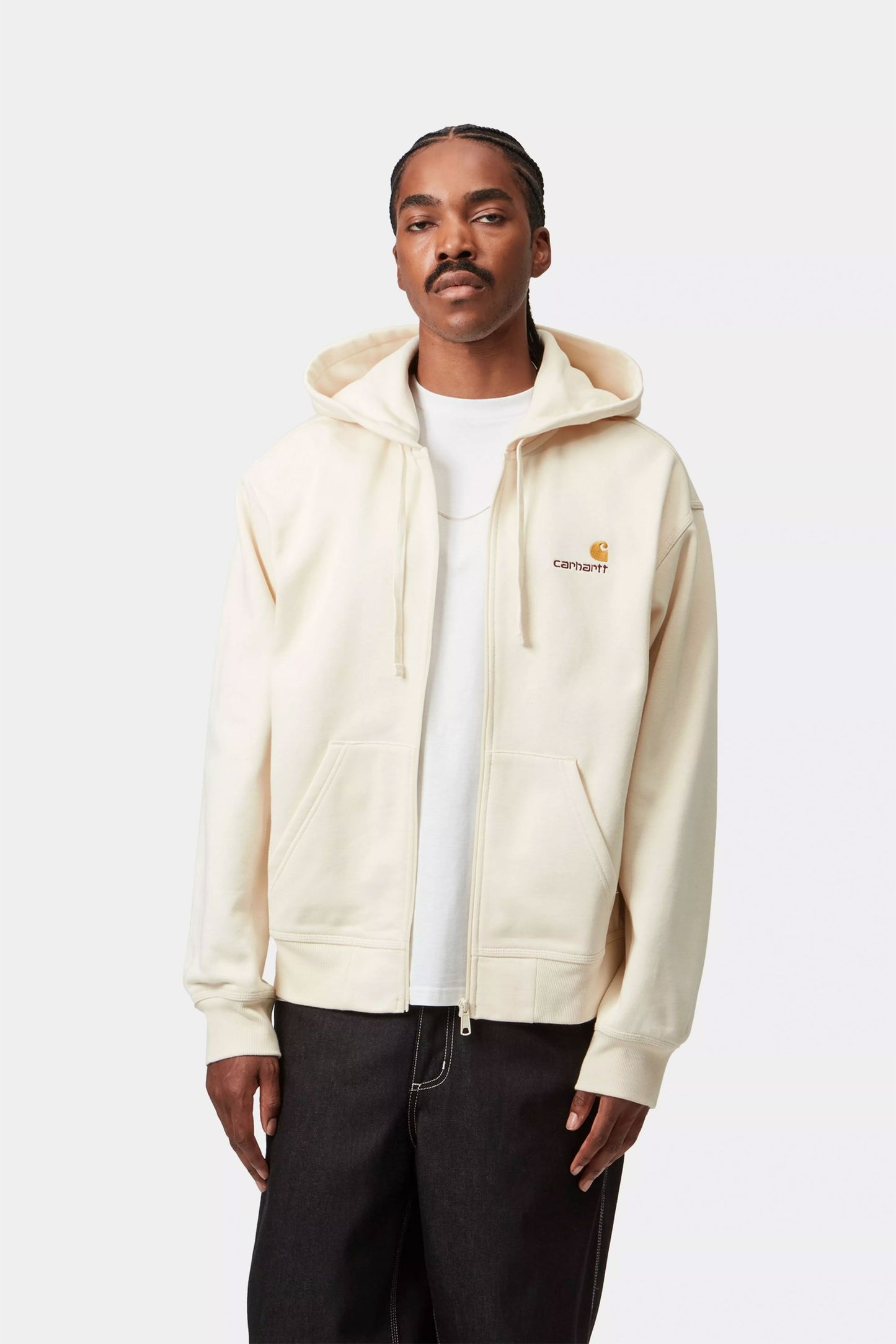 Pukas Surf Shop Carhartt Wip hooded jacket sweatshirt in natural