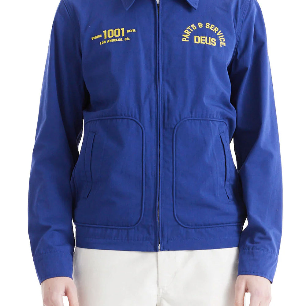 Pukas Surf Shop Man Jacket Deus Teller Drizzler Mechanic Blue