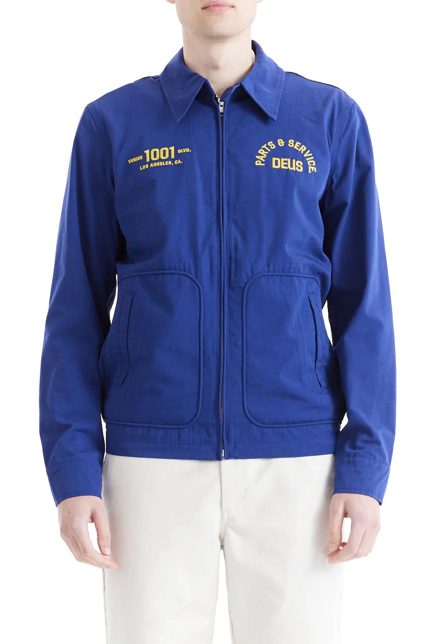 Pukas Surf Shop Man Jacket Deus Teller Drizzler Mechanic Blue