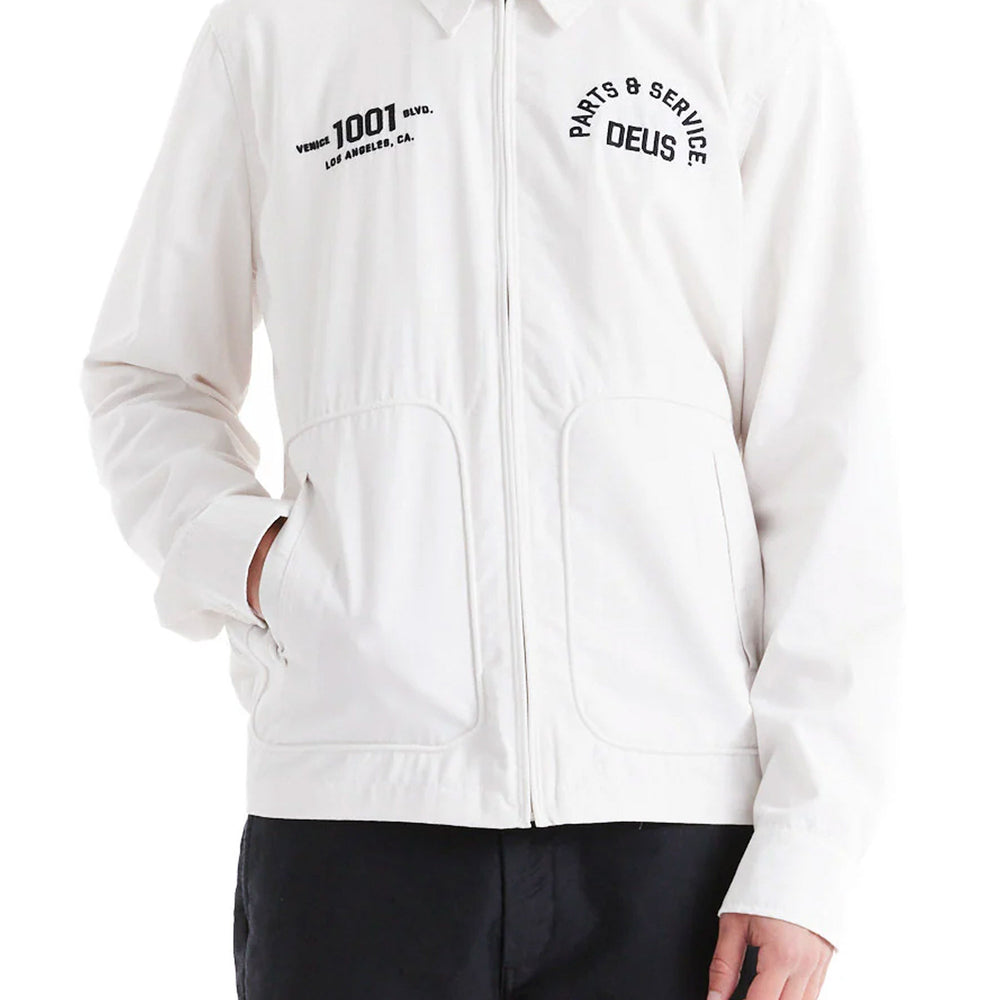 Pukas Surf Shop Man Jacket Deus Teller Drizzler Vintage White
