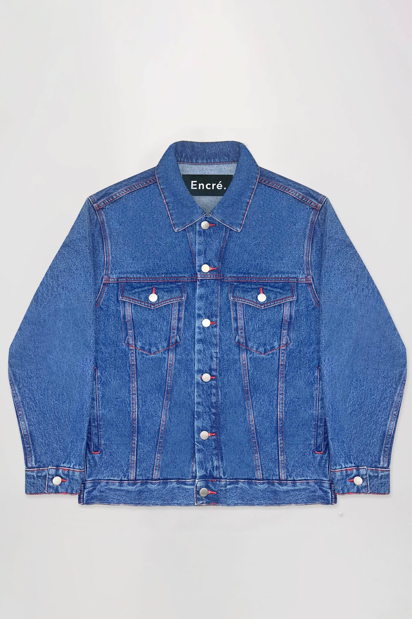ENCRÉ El Sol Blue Denim Jacket - Coastal Essential for Men
